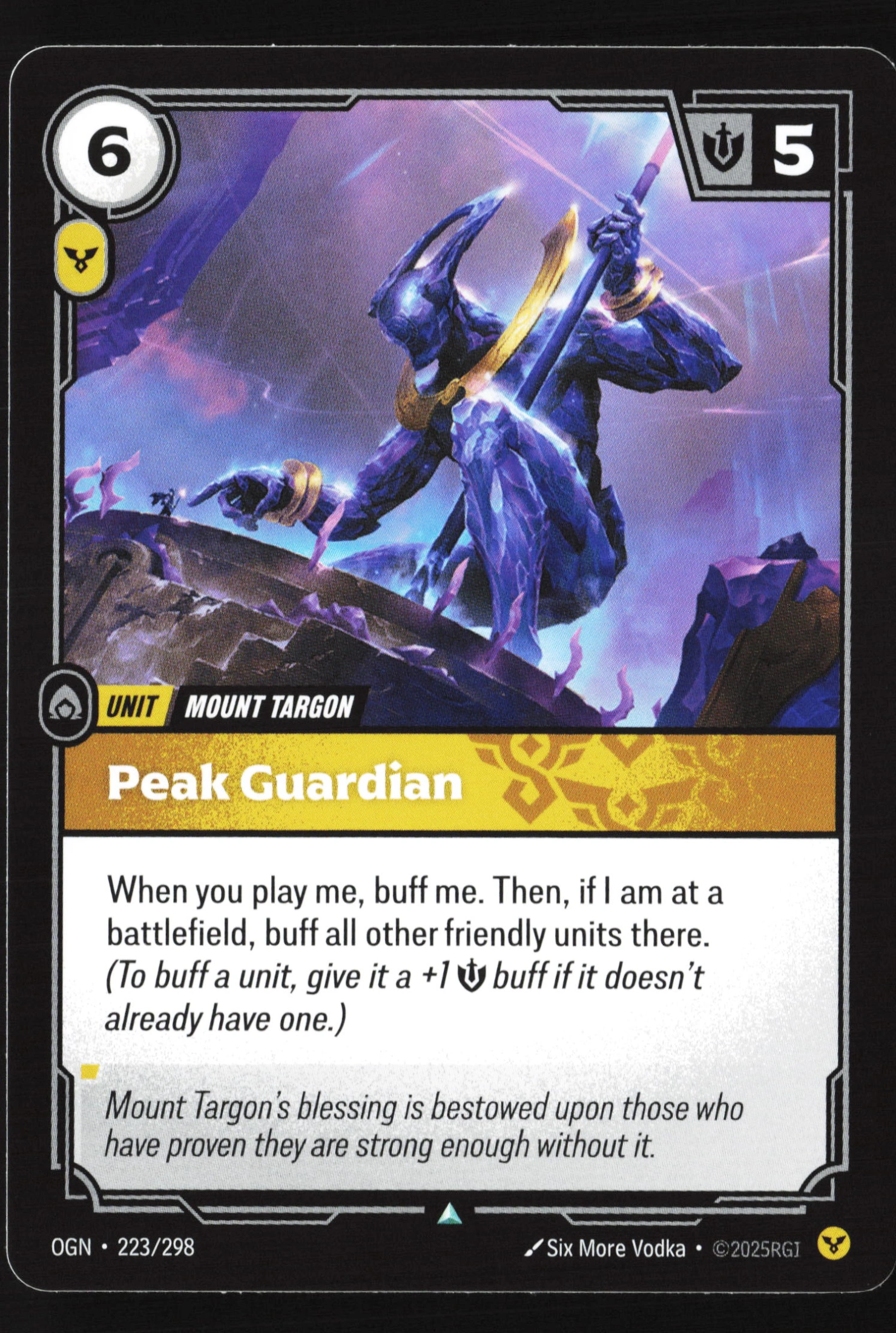 Peak Guardian (OGN 223) — Voorkant