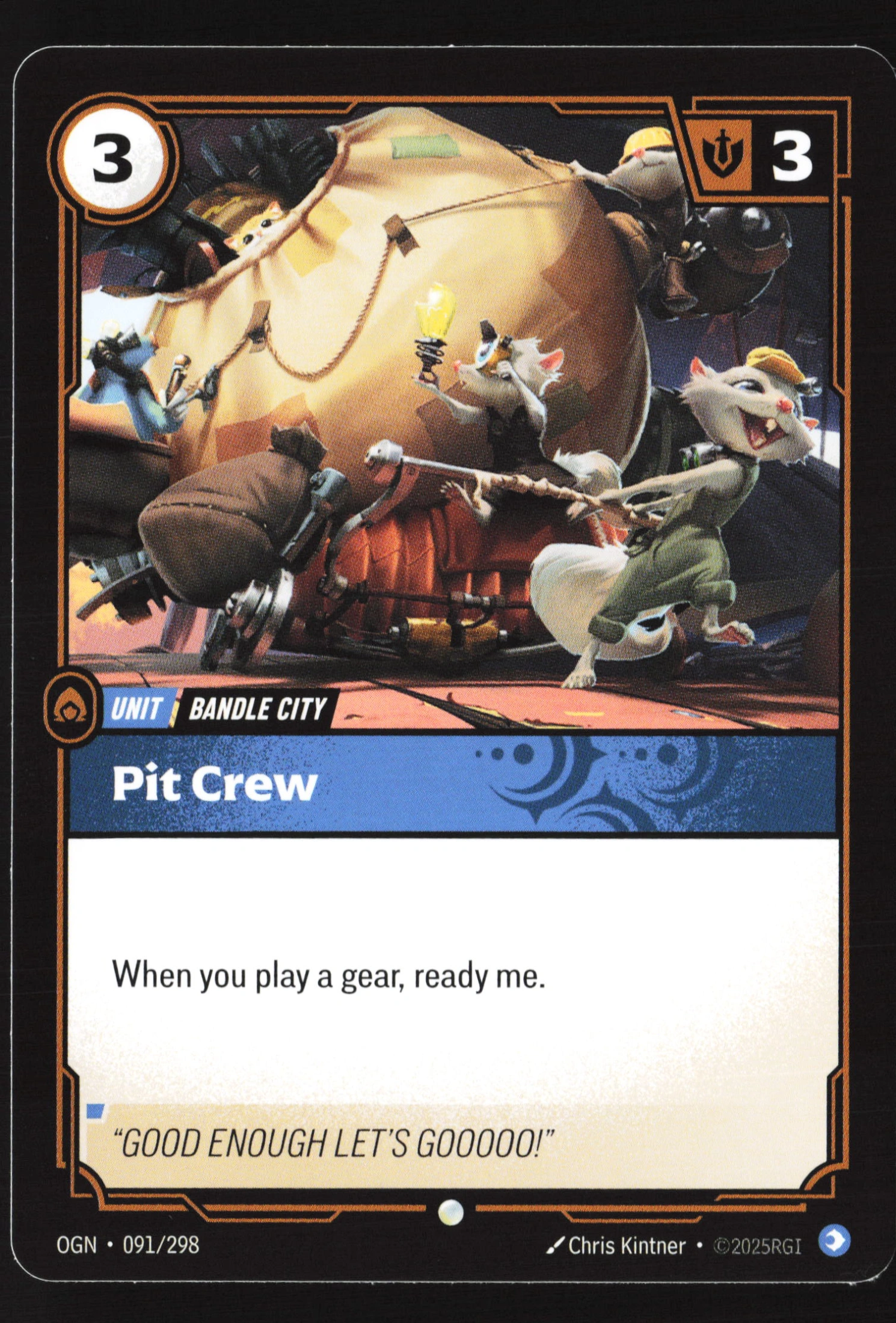 Pit Crew (OGN 091) — Voorkant