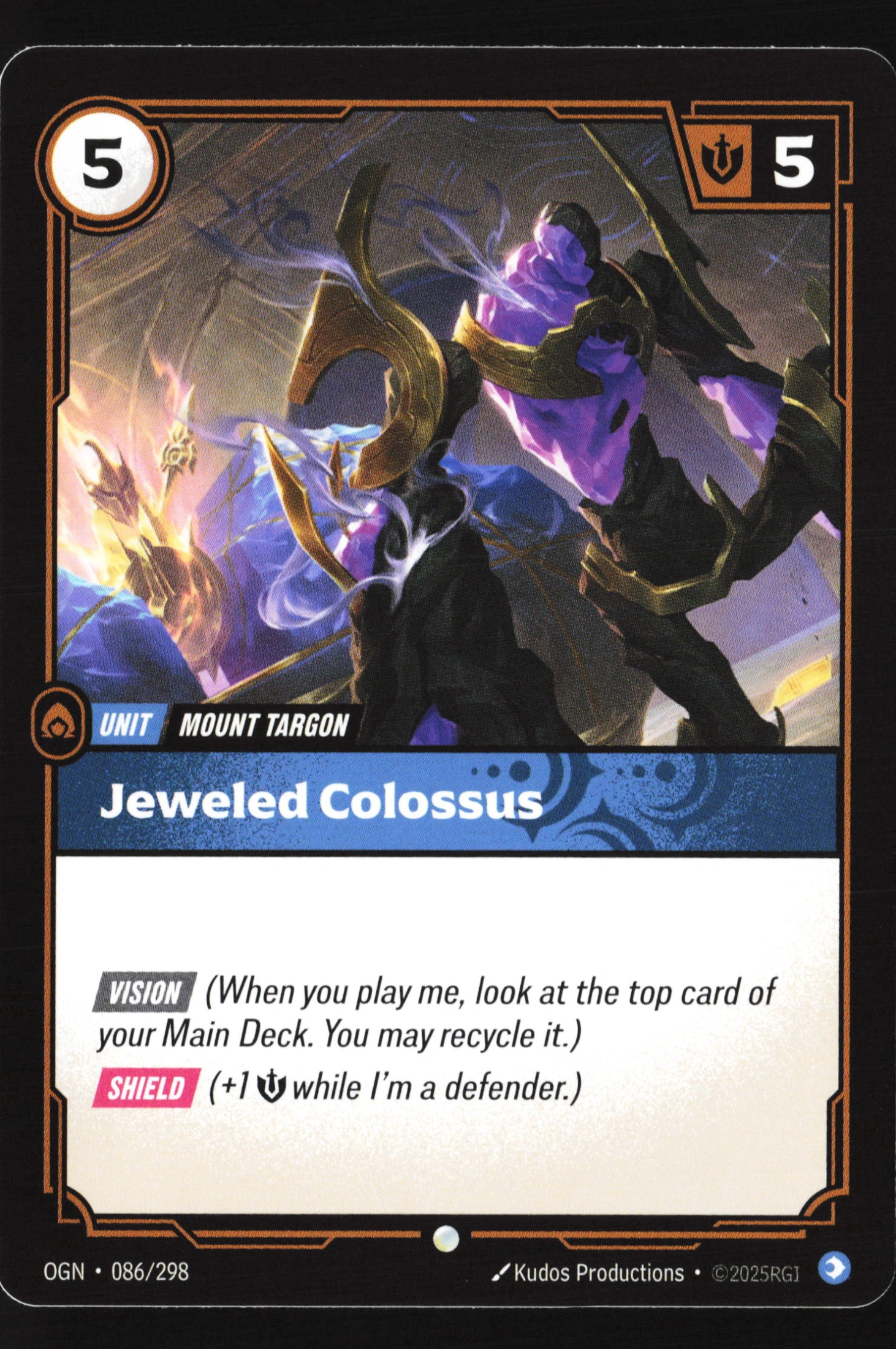 Jeweled Colossus (OGN 086) — Voorkant