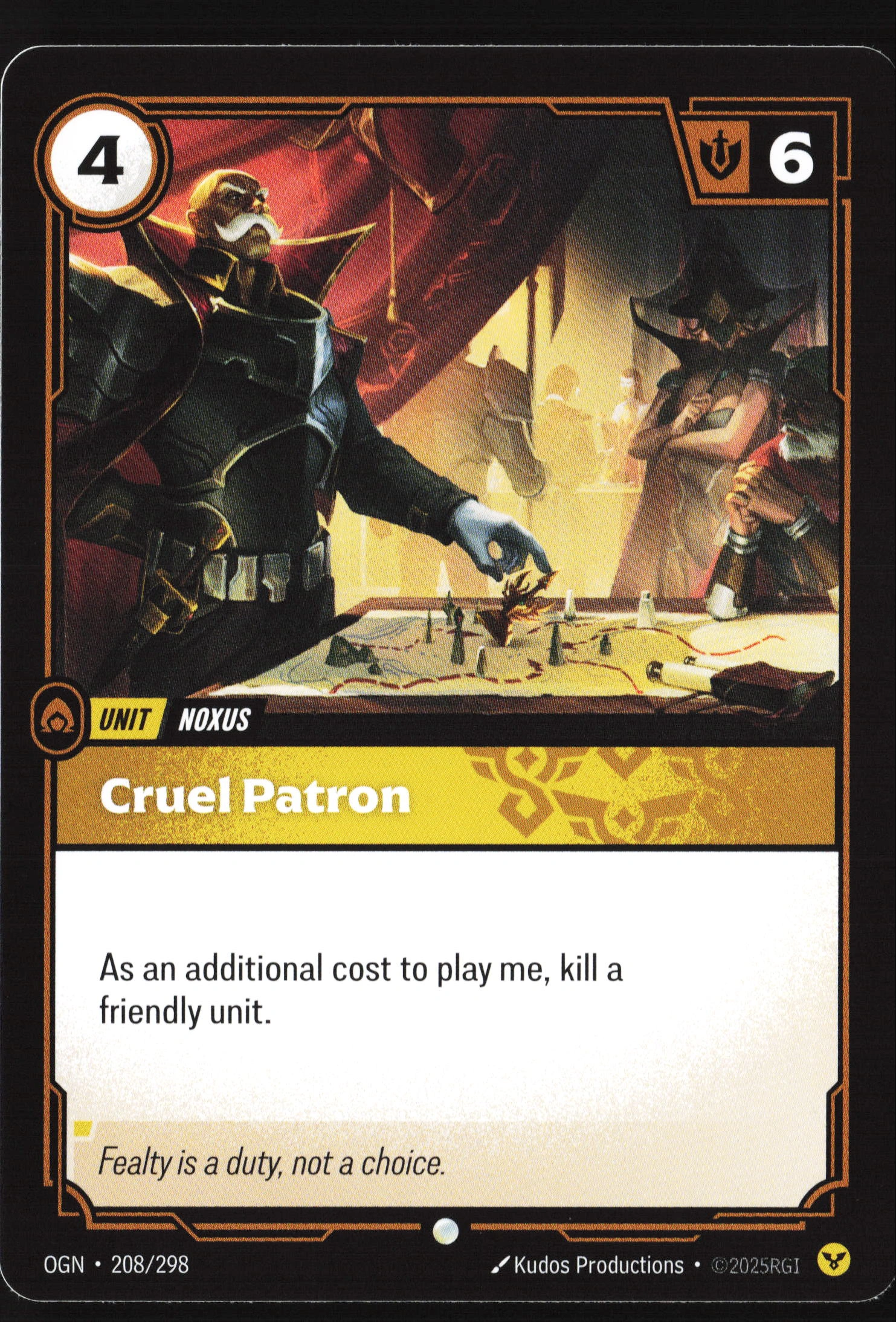 Cruel Patron (OGN 208) — Voorkant