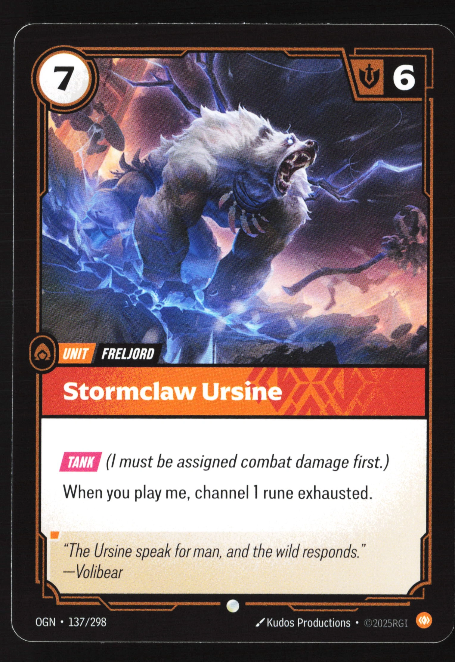 Stormclaw Ursine (OGN 137) — Voorkant