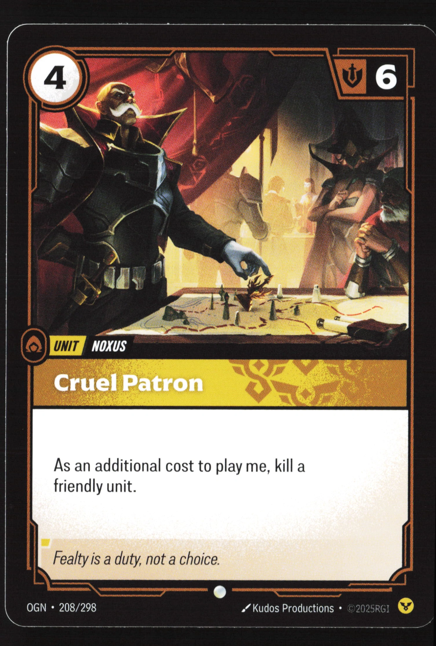 Cruel Patron (OGN 208) — Voorkant