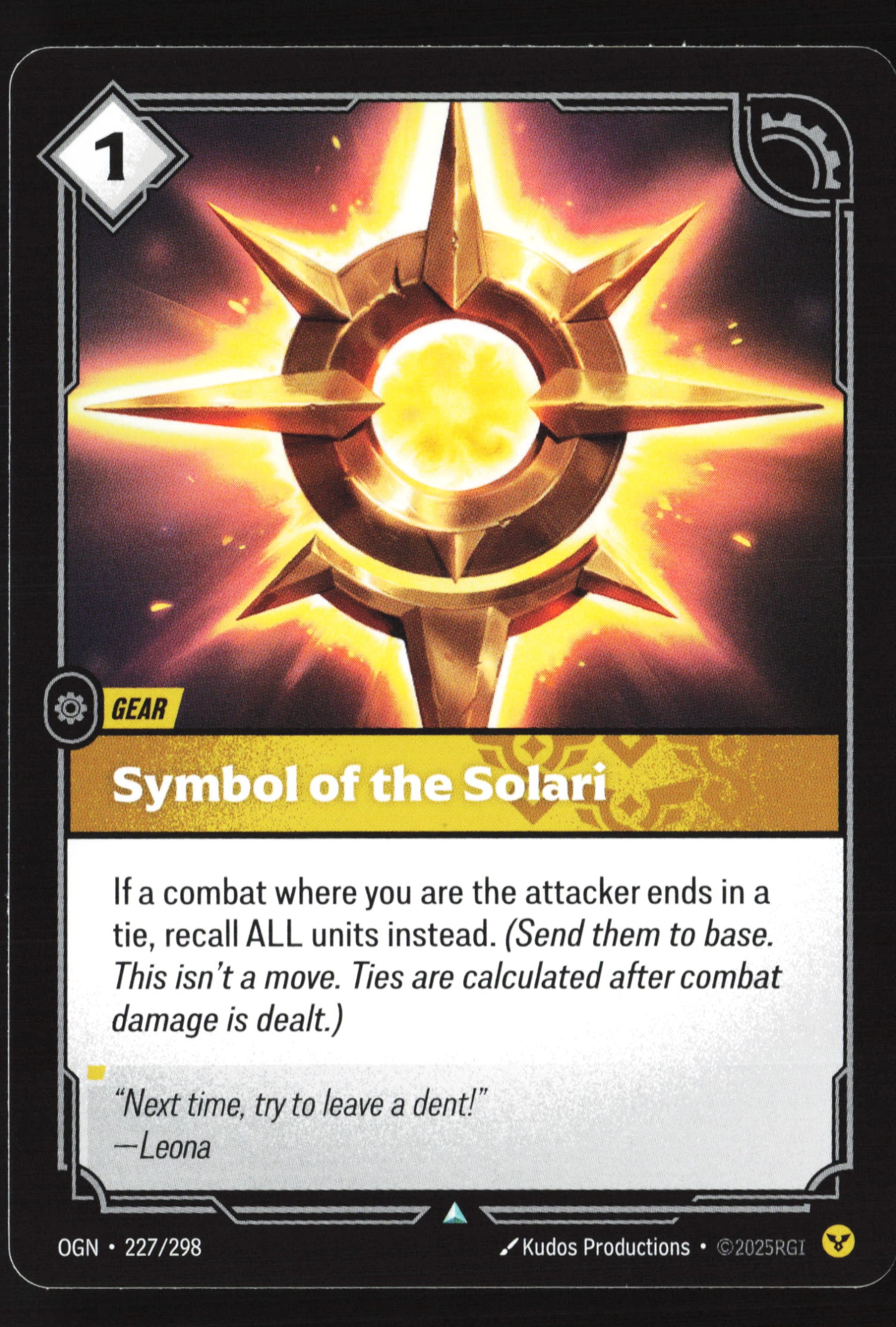 Symbol Of The Solari (OGN 227) — Voorkant