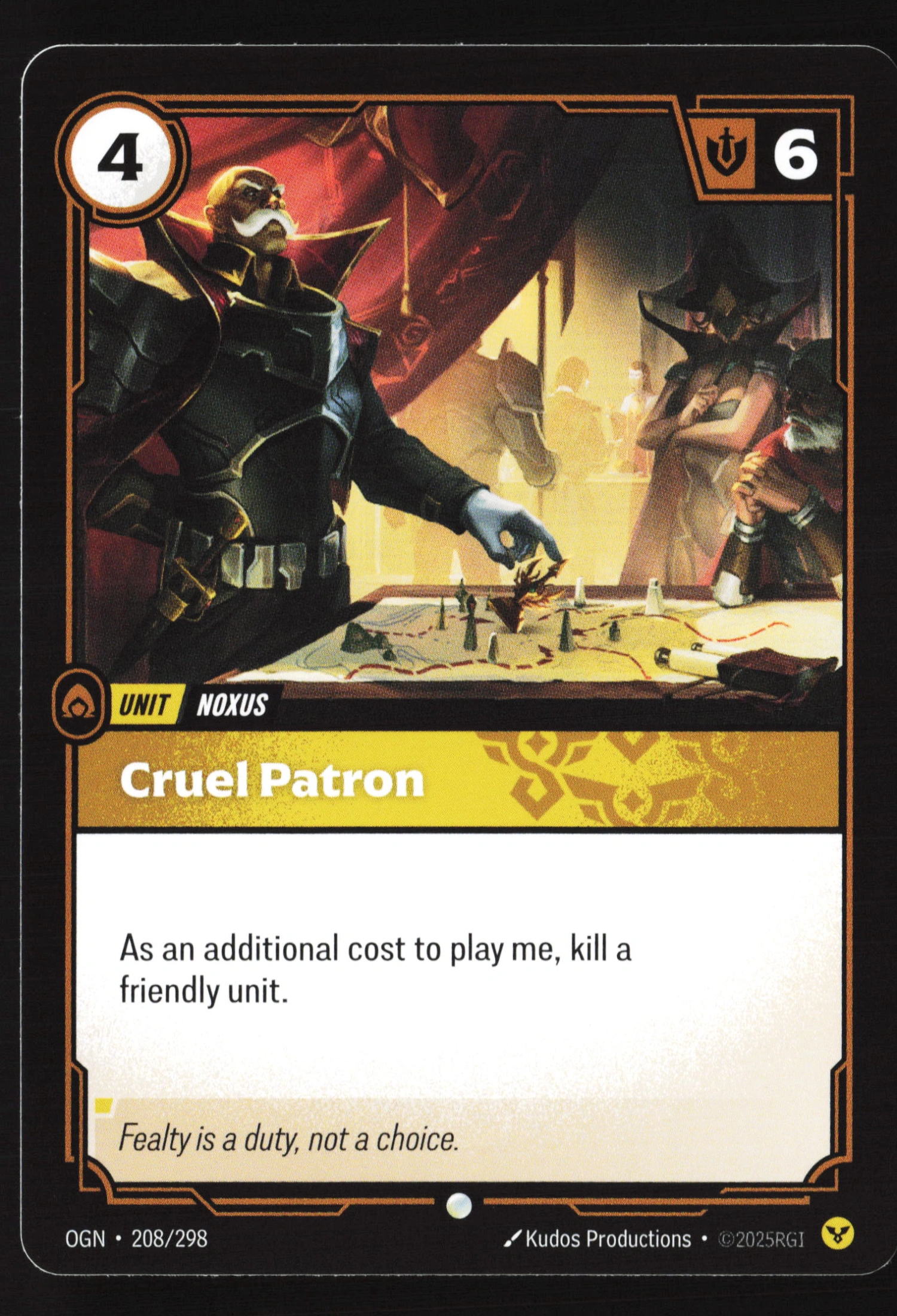 Cruel Patron (OGN 208) — Voorkant