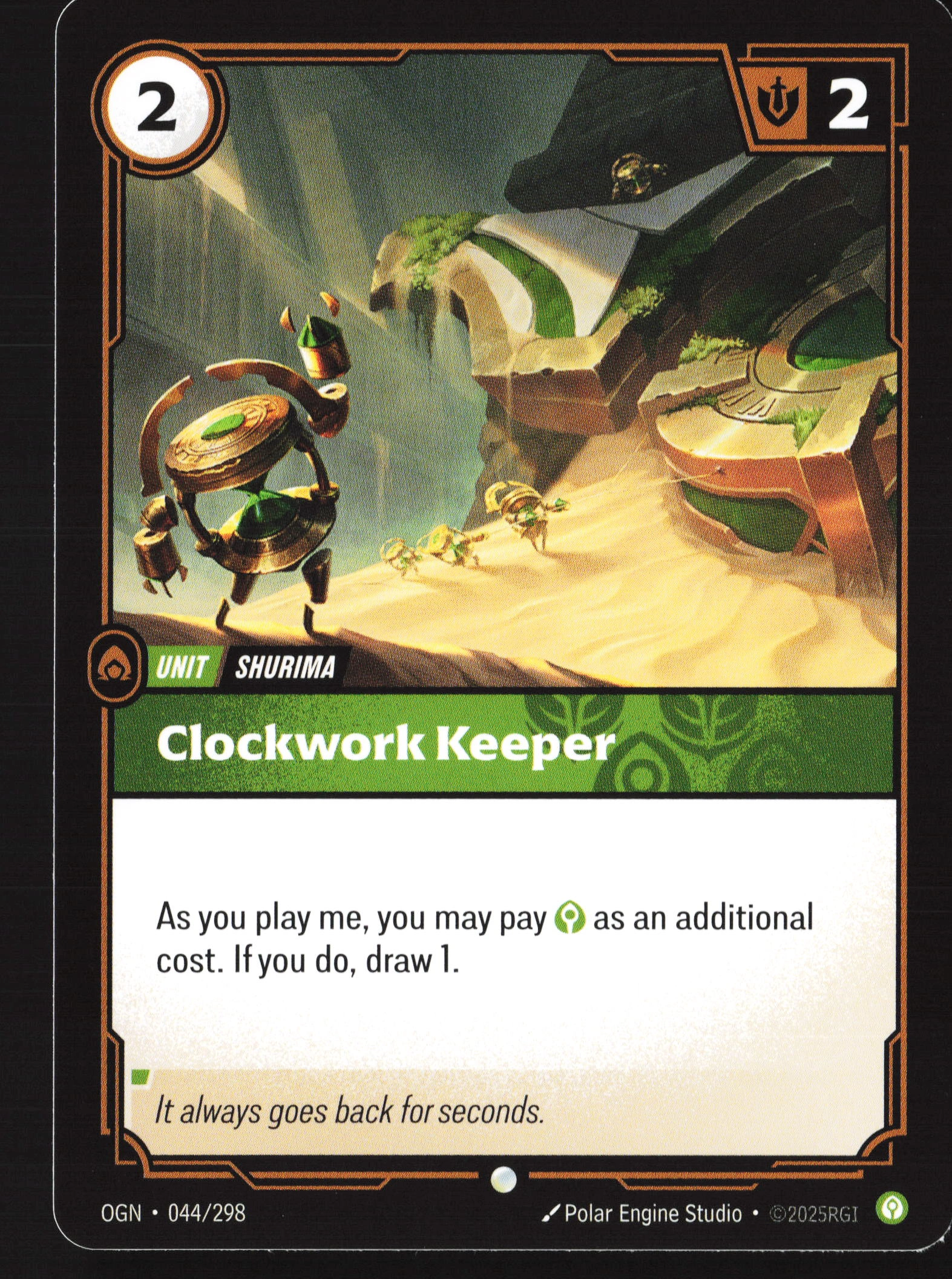 Clockwork Keeper (OGN 044) — Voorkant
