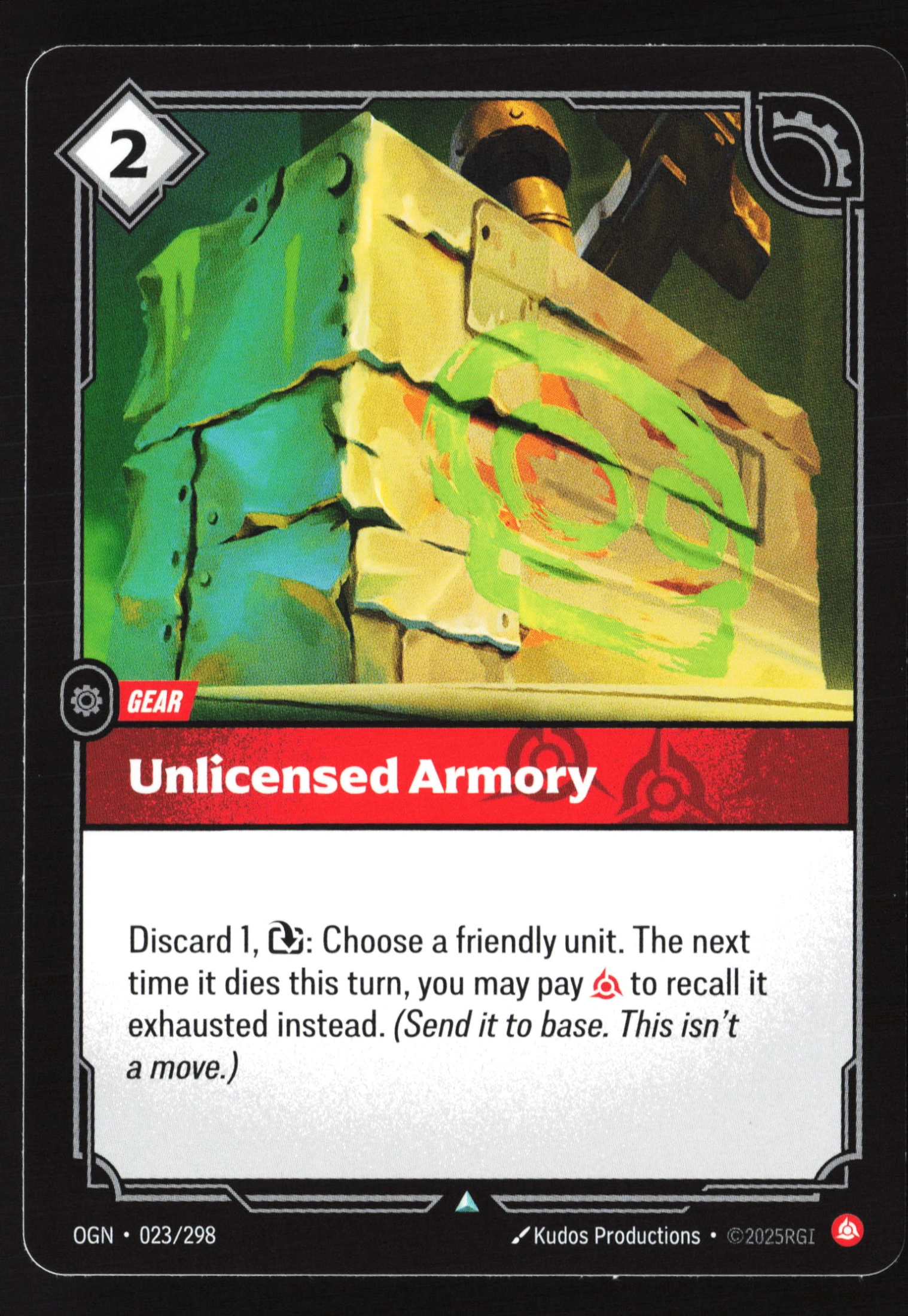Unlicensed Armory (OGN 023) — Voorkant