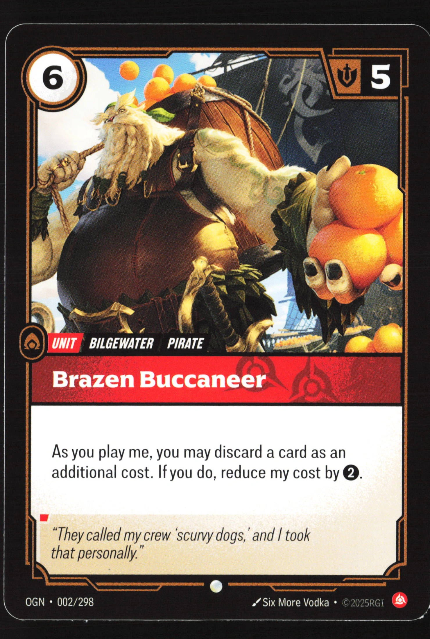 Brazen Buccaneer (OGN 002) — Voorkant
