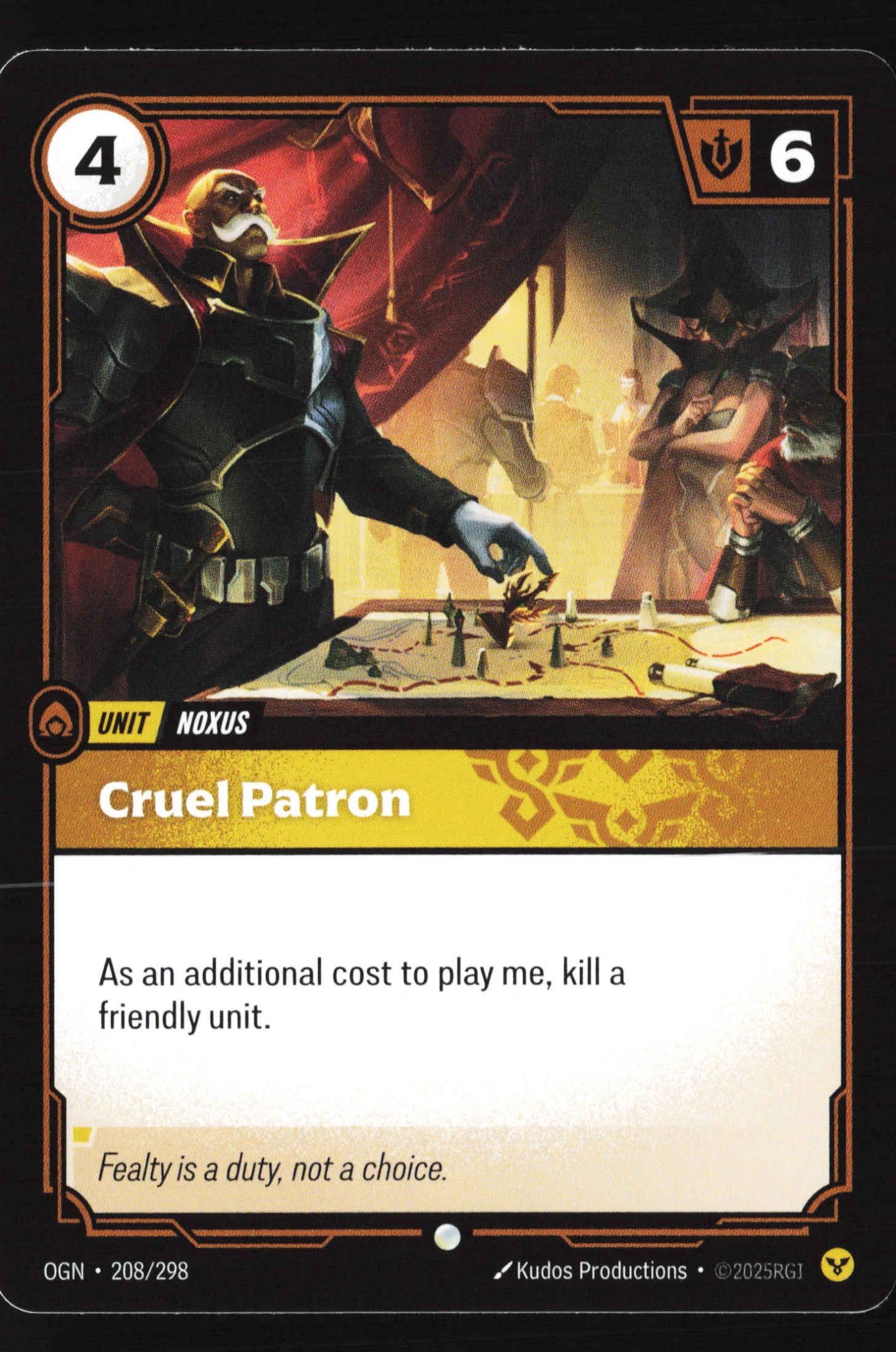 Cruel Patron (OGN 208) — Voorkant