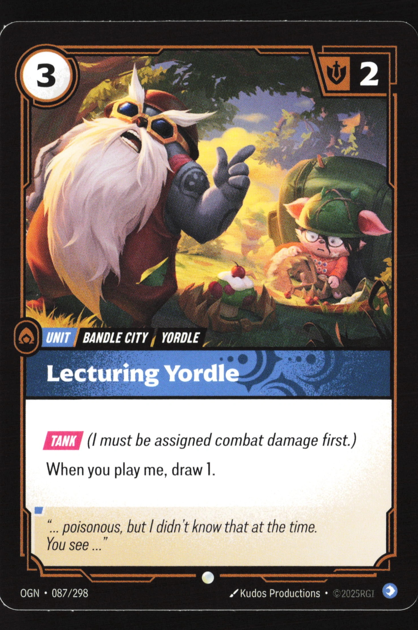 Lecturing Yordle (OGN 087) — Voorkant