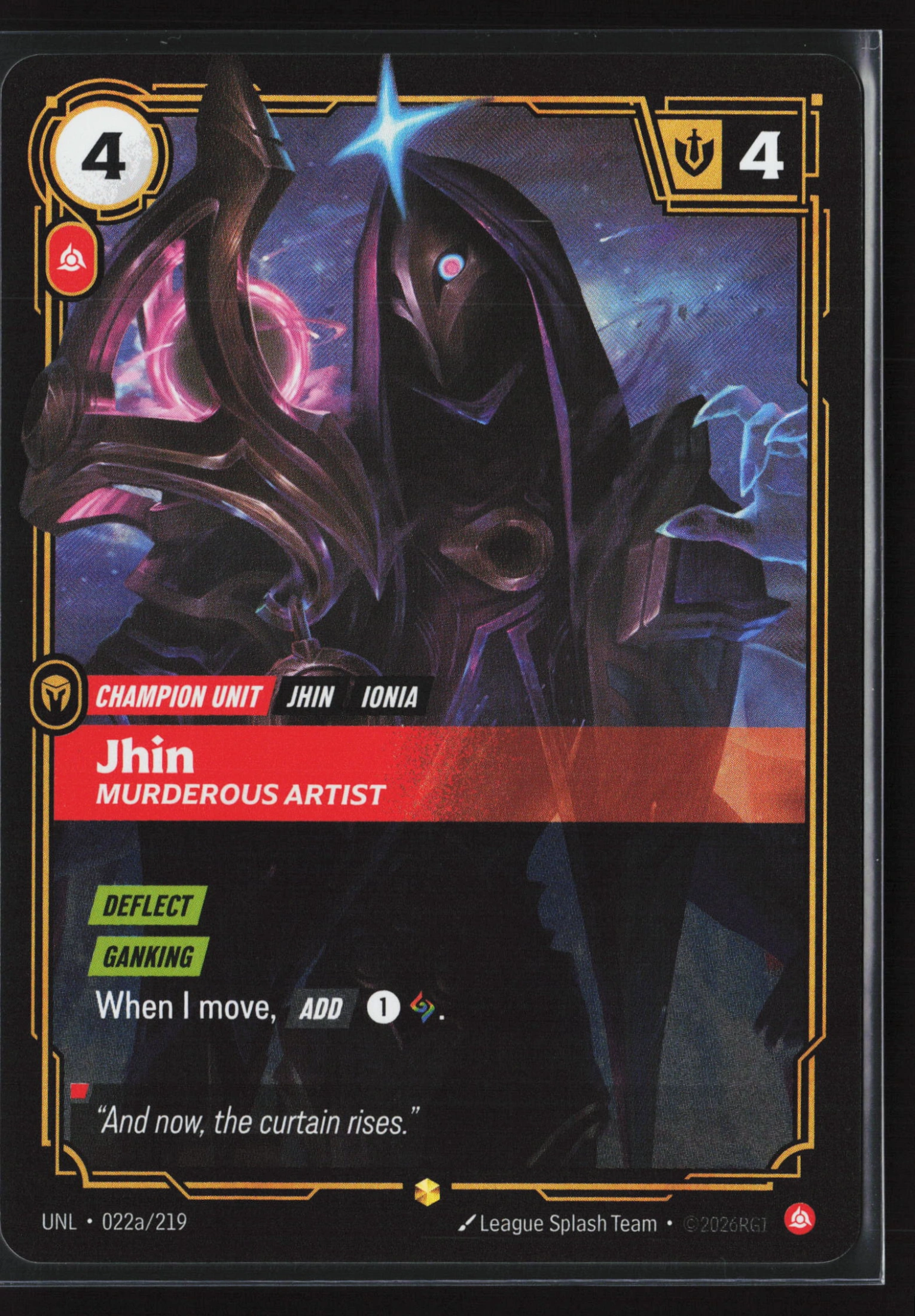 Jhin, Murderous Artist (UNL 22a) — Voorkant