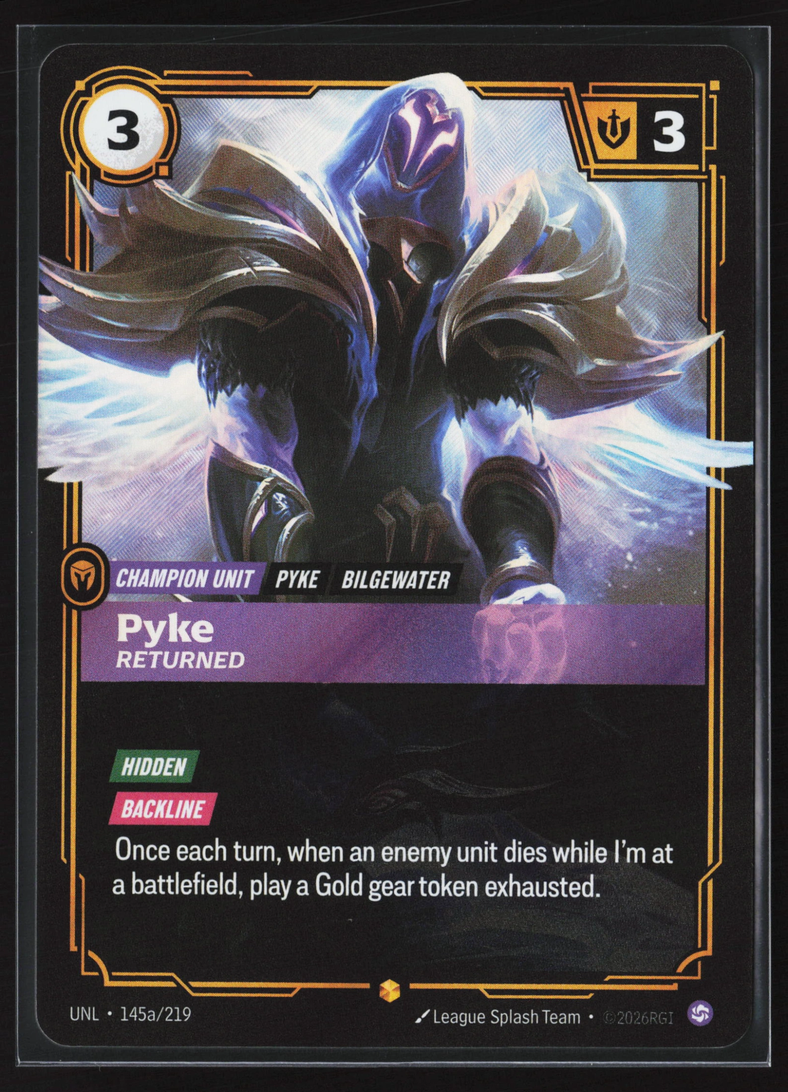 Pyke, Returned (UNL 145a) — Voorkant