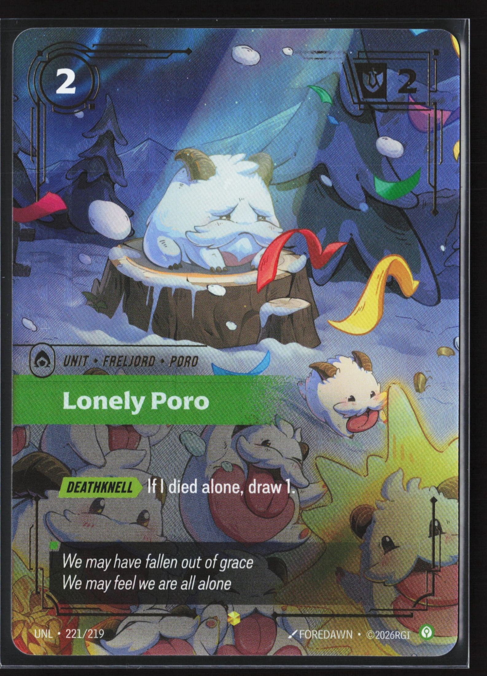 Lonely Poro (UNL 221) — Voorkant