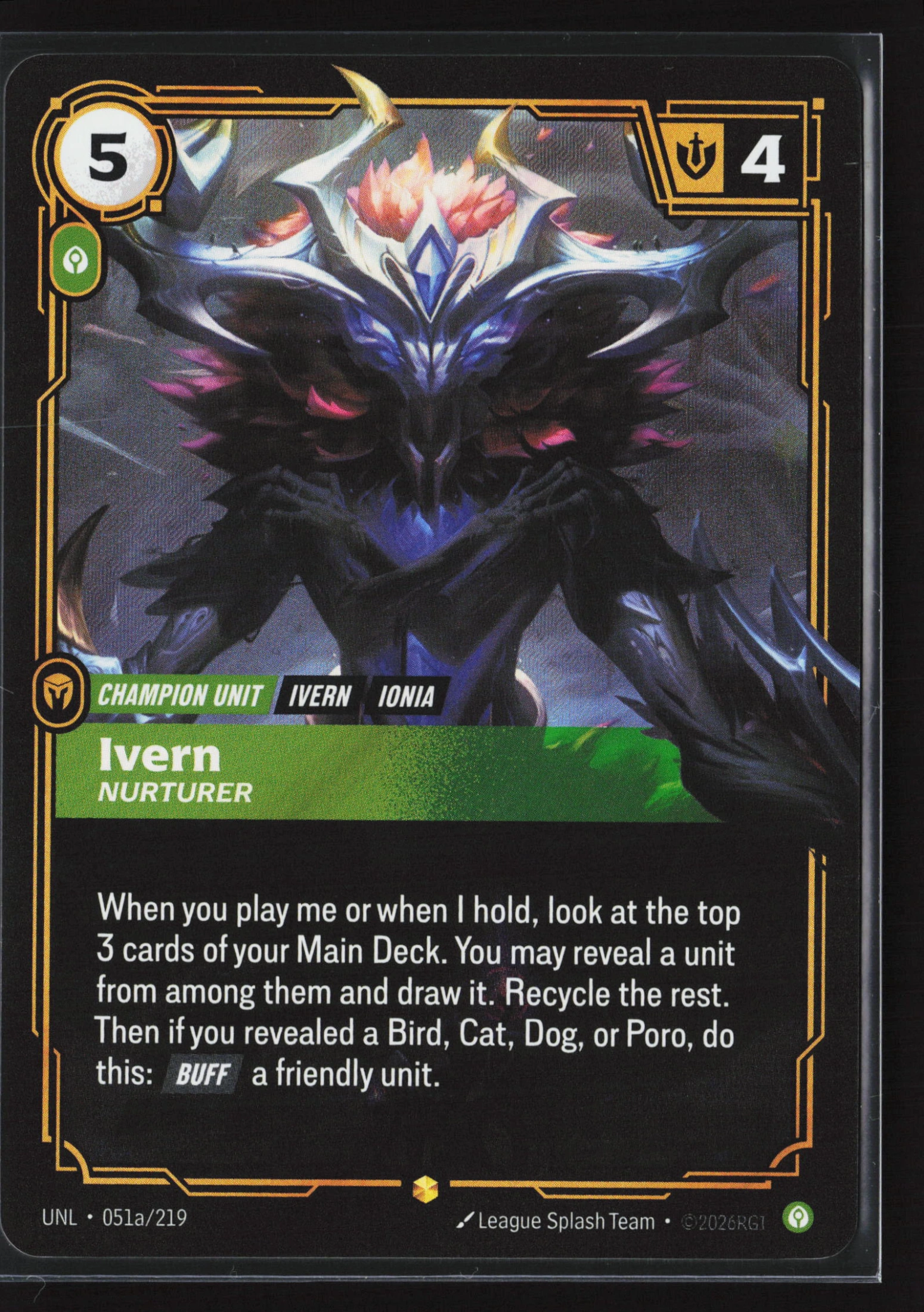 Ivern, Nurturer (UNL 51a) — Voorkant