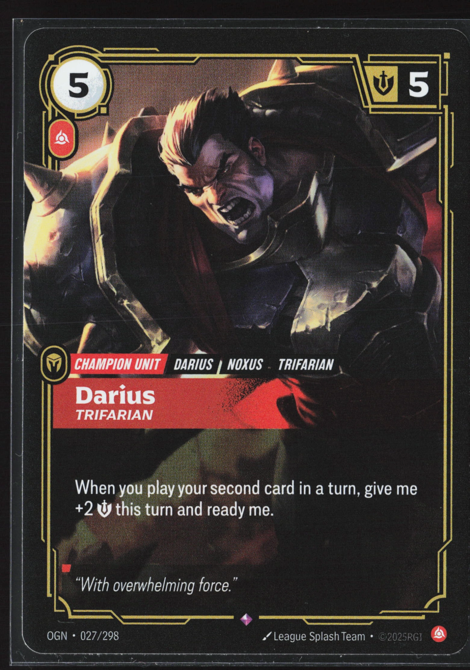 Darius, Trifarian (OGN 027) — Voorkant