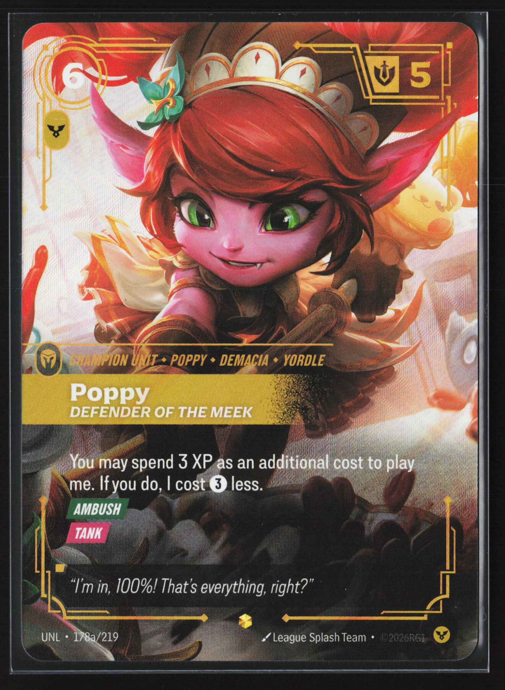 Poppy, Defender Of The Meek (UNL 178a) — Voorkant