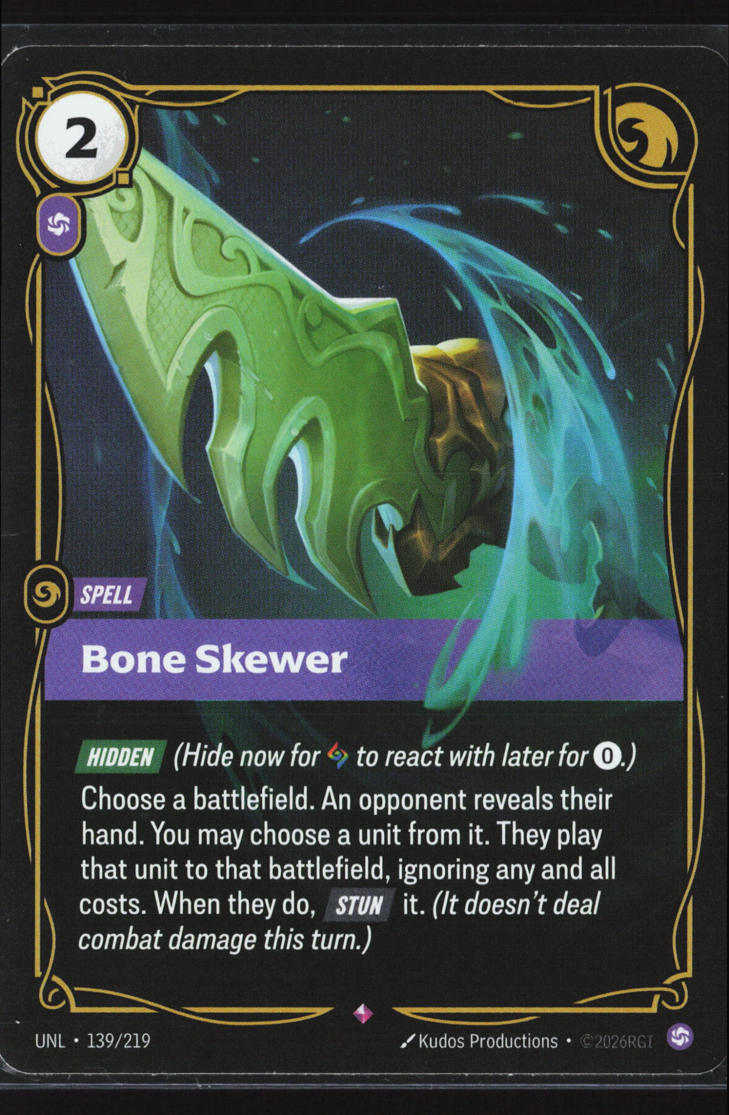 Bone Skewer (UNL 139) — Voorkant