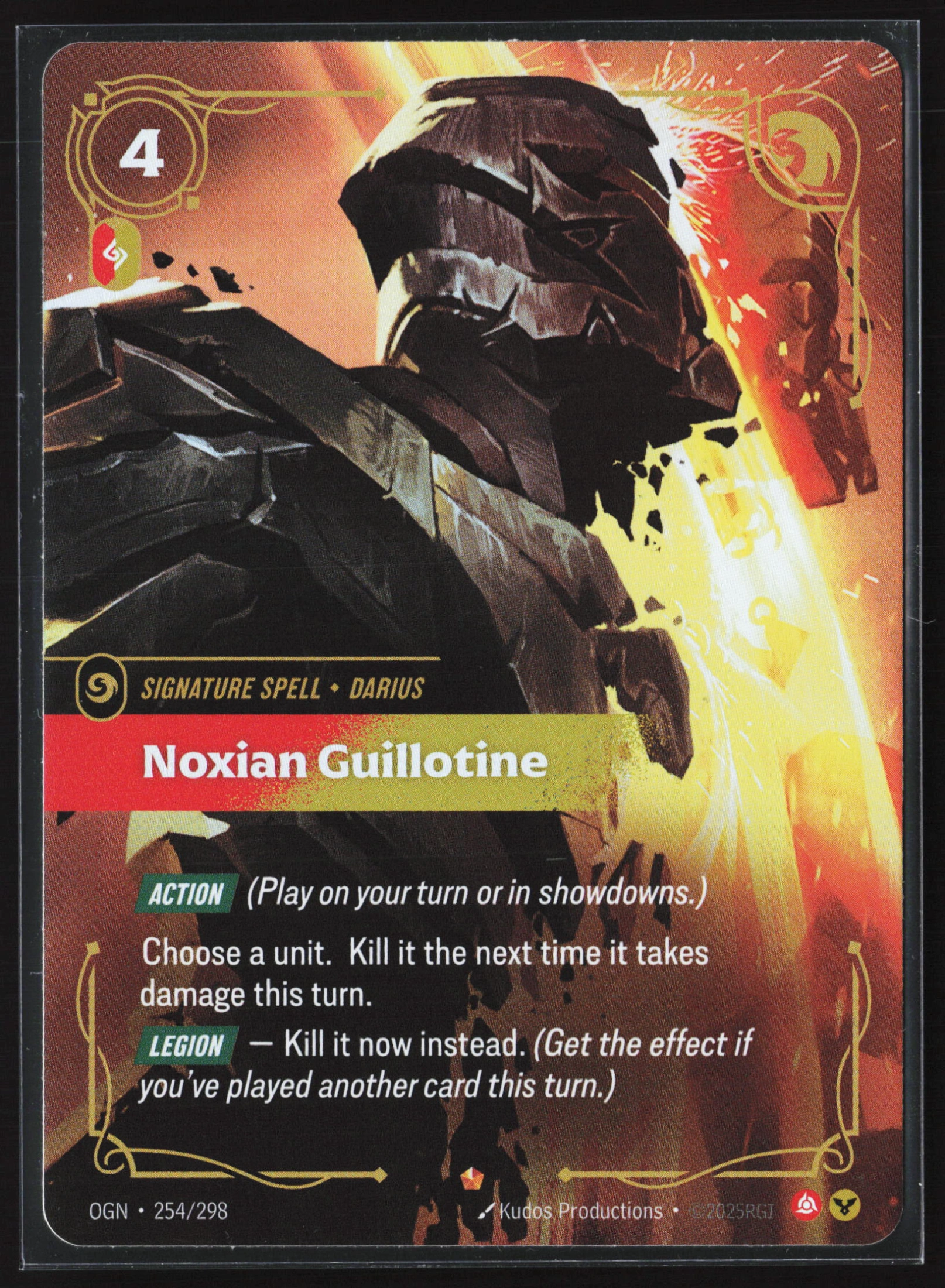 Noxian Guillotine (OGN 254) — Voorkant