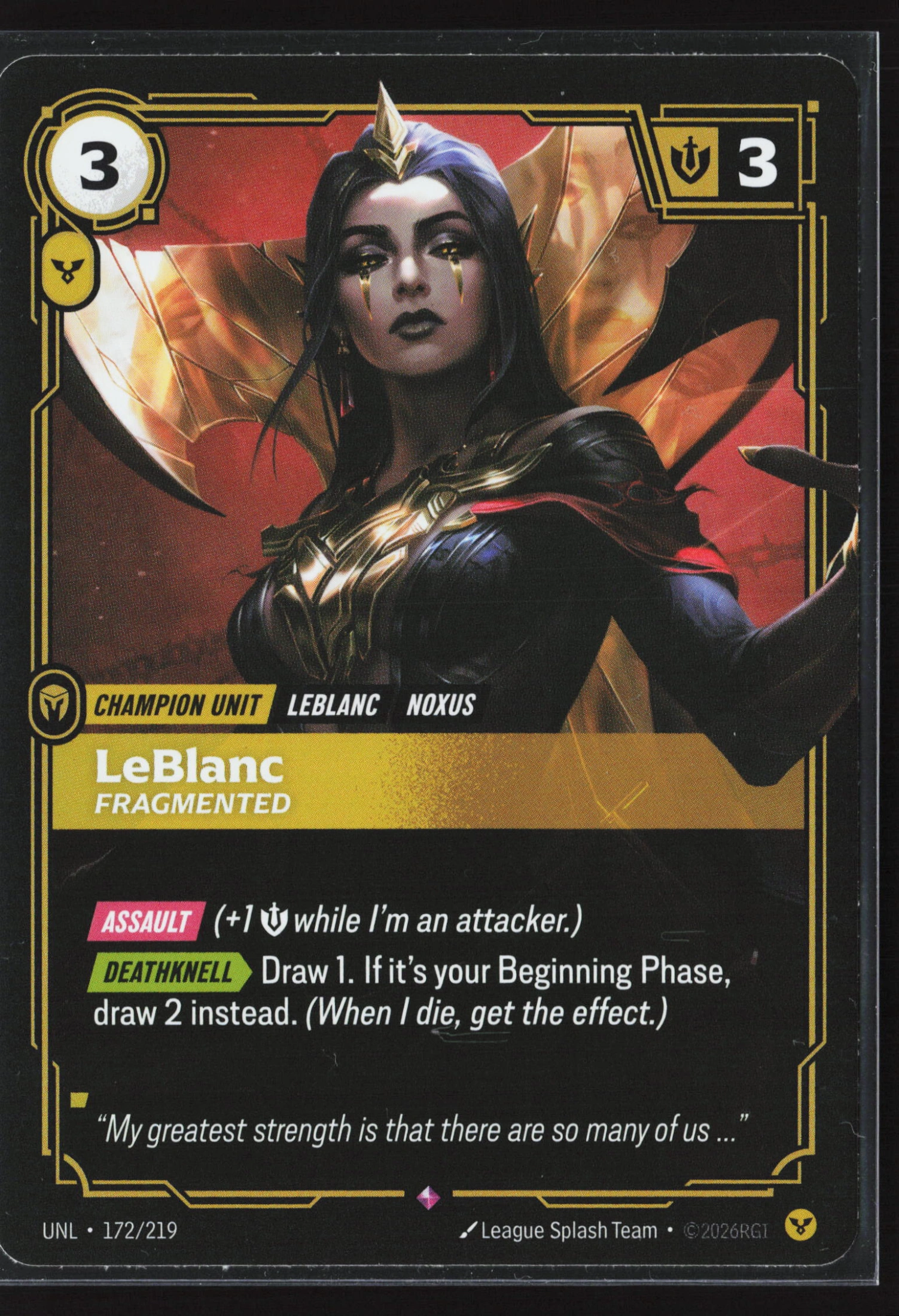 Leblanc, Fragmented (UNL 172) — Voorkant