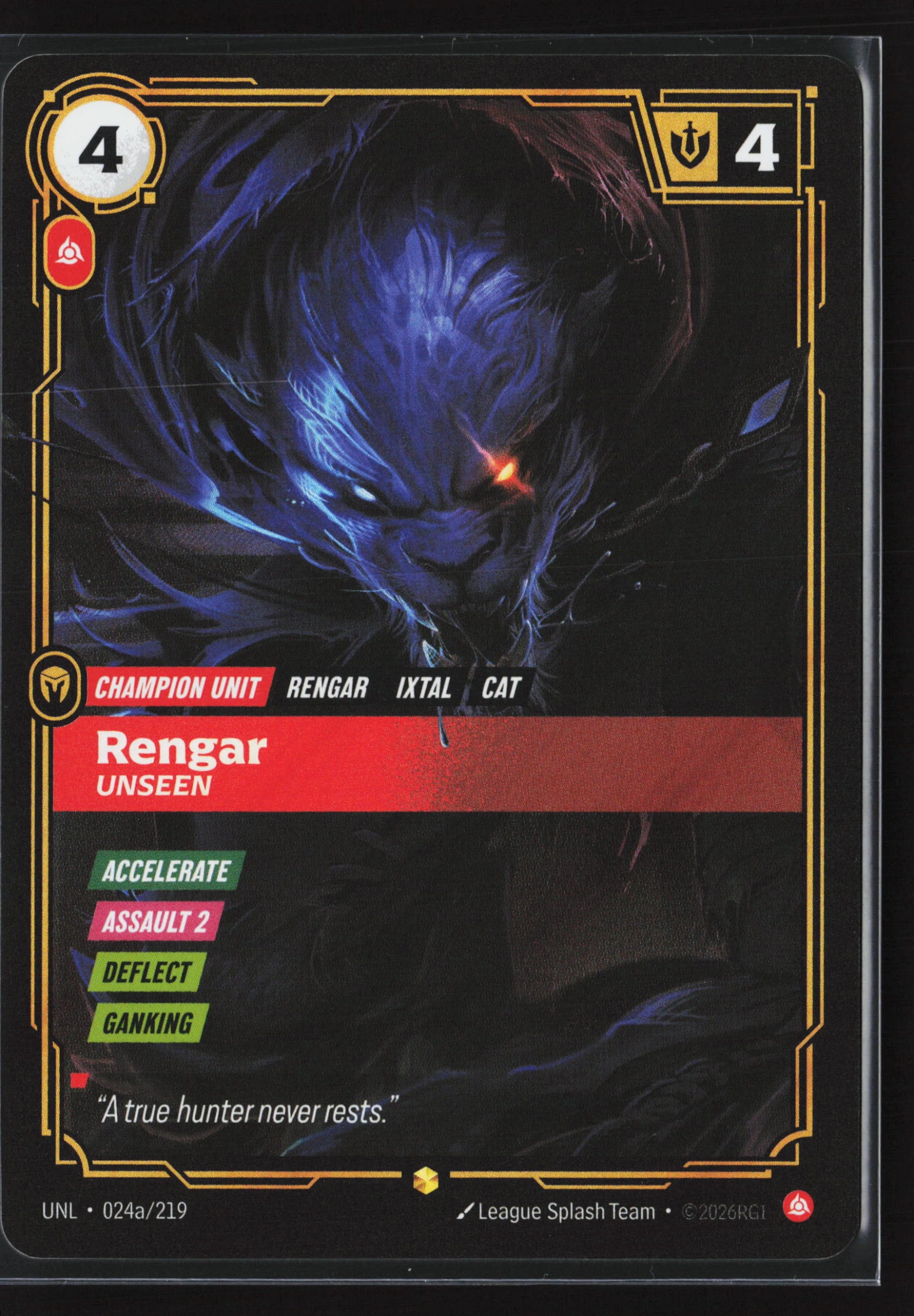 Rengar, Unseen (UNL 24a) — Voorkant