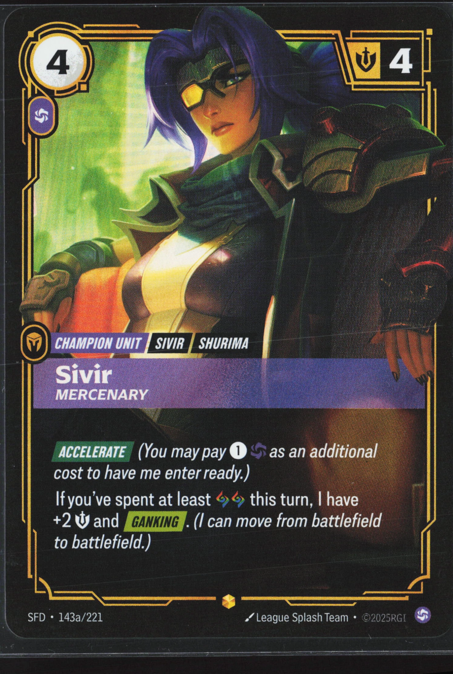 Sivir, Mercenary (SFD 143a) — Voorkant