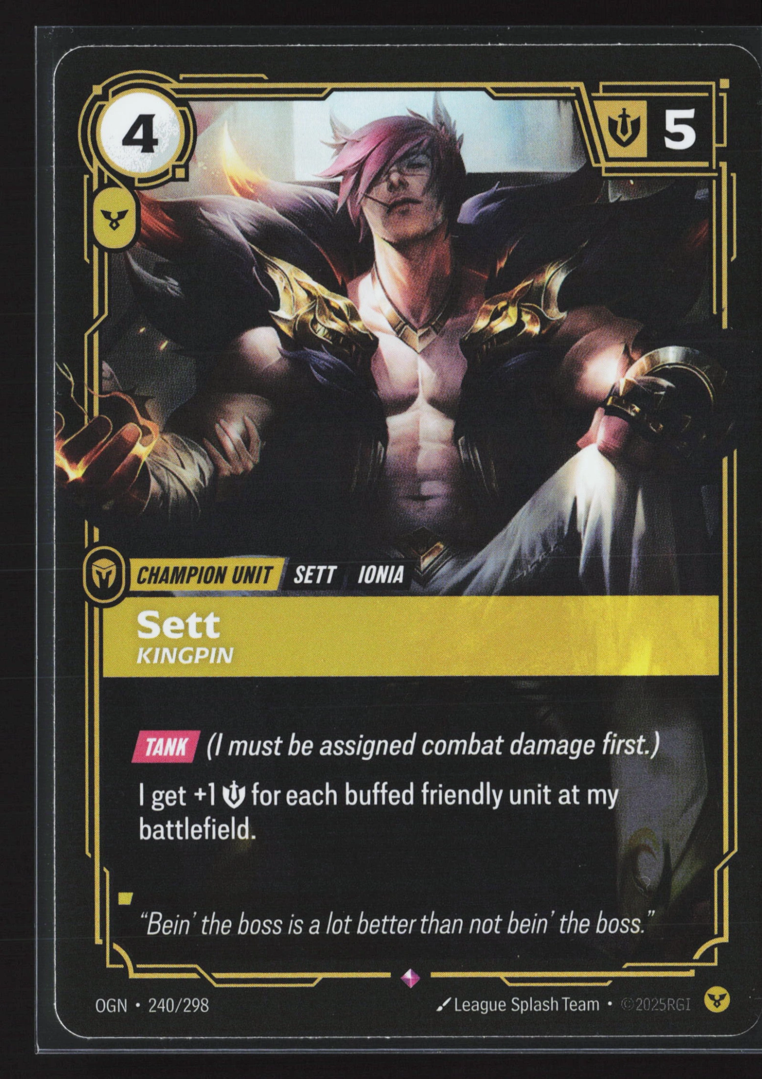 Sett, Kingpin (OGN 240) — Voorkant
