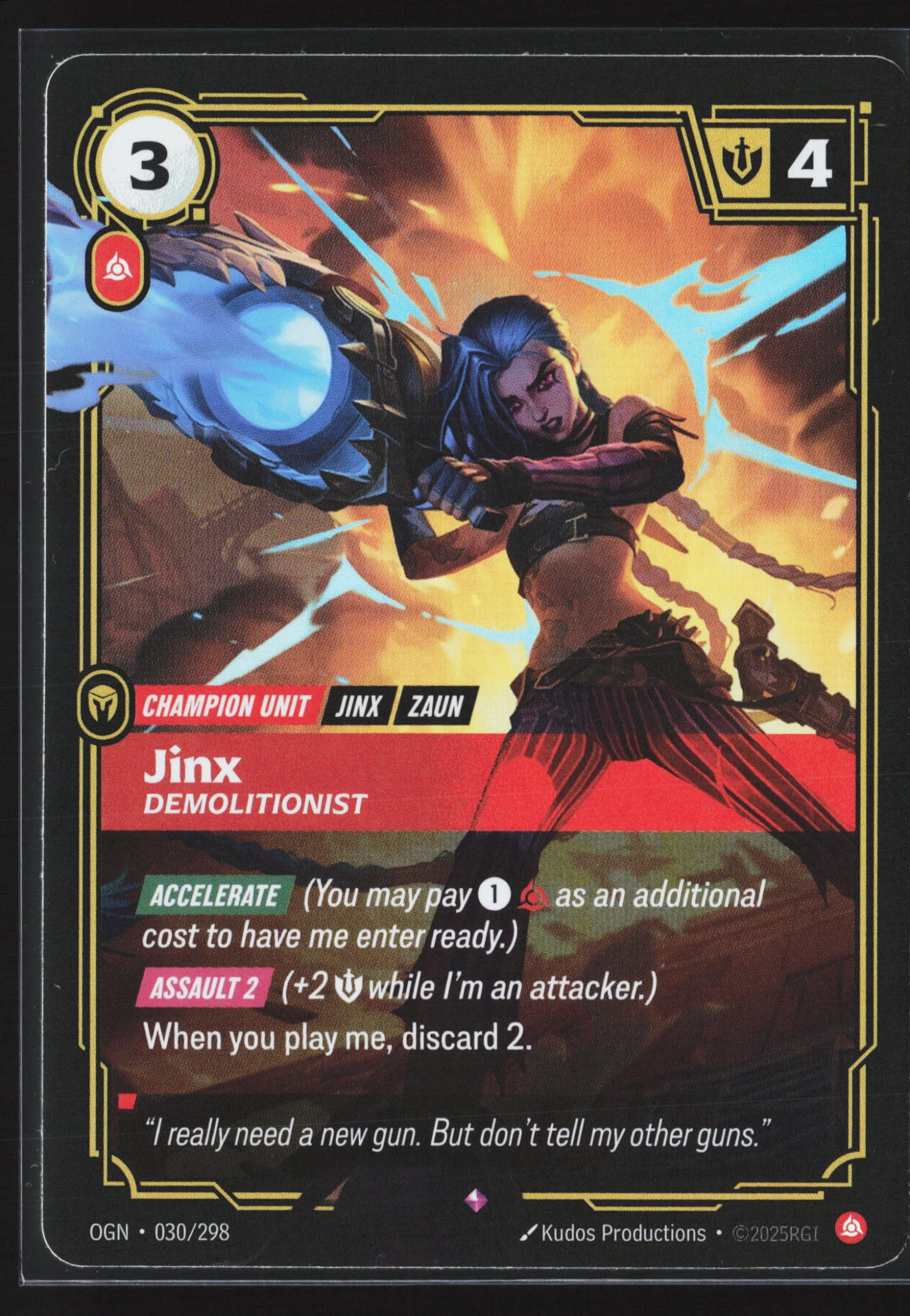 Jinx, Demolitionist (OGN 030) — Voorkant