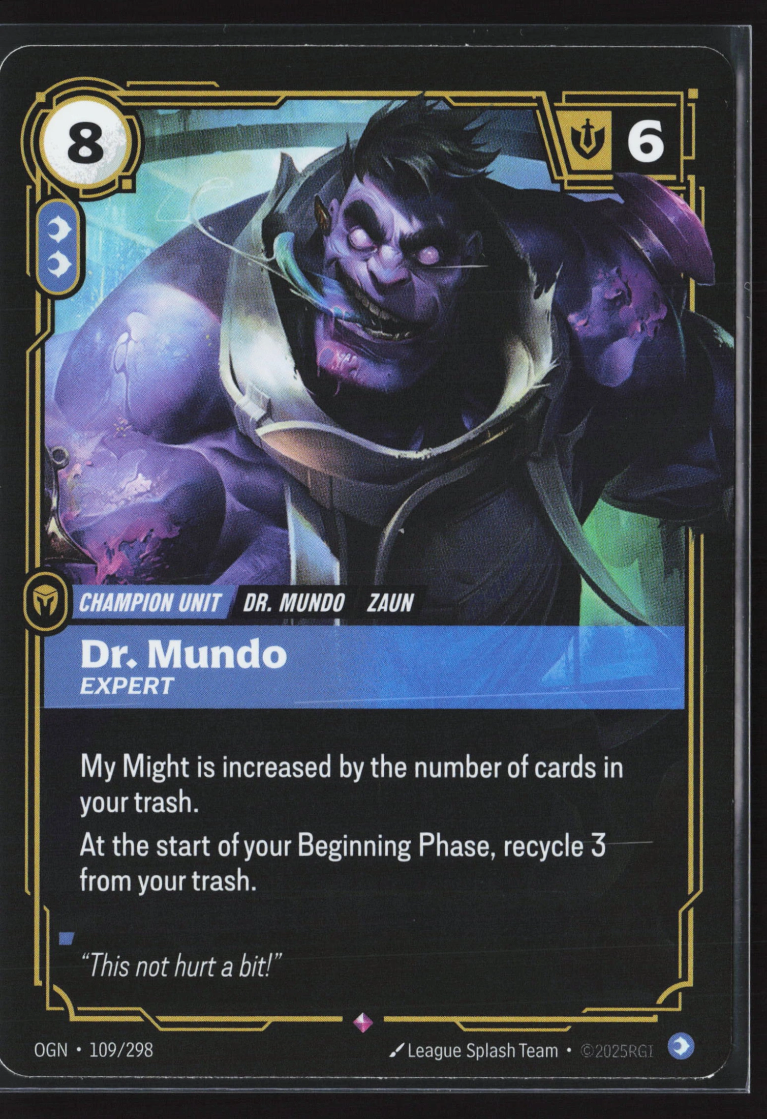 Dr. Mundo, Expert (OGN 109) — Voorkant