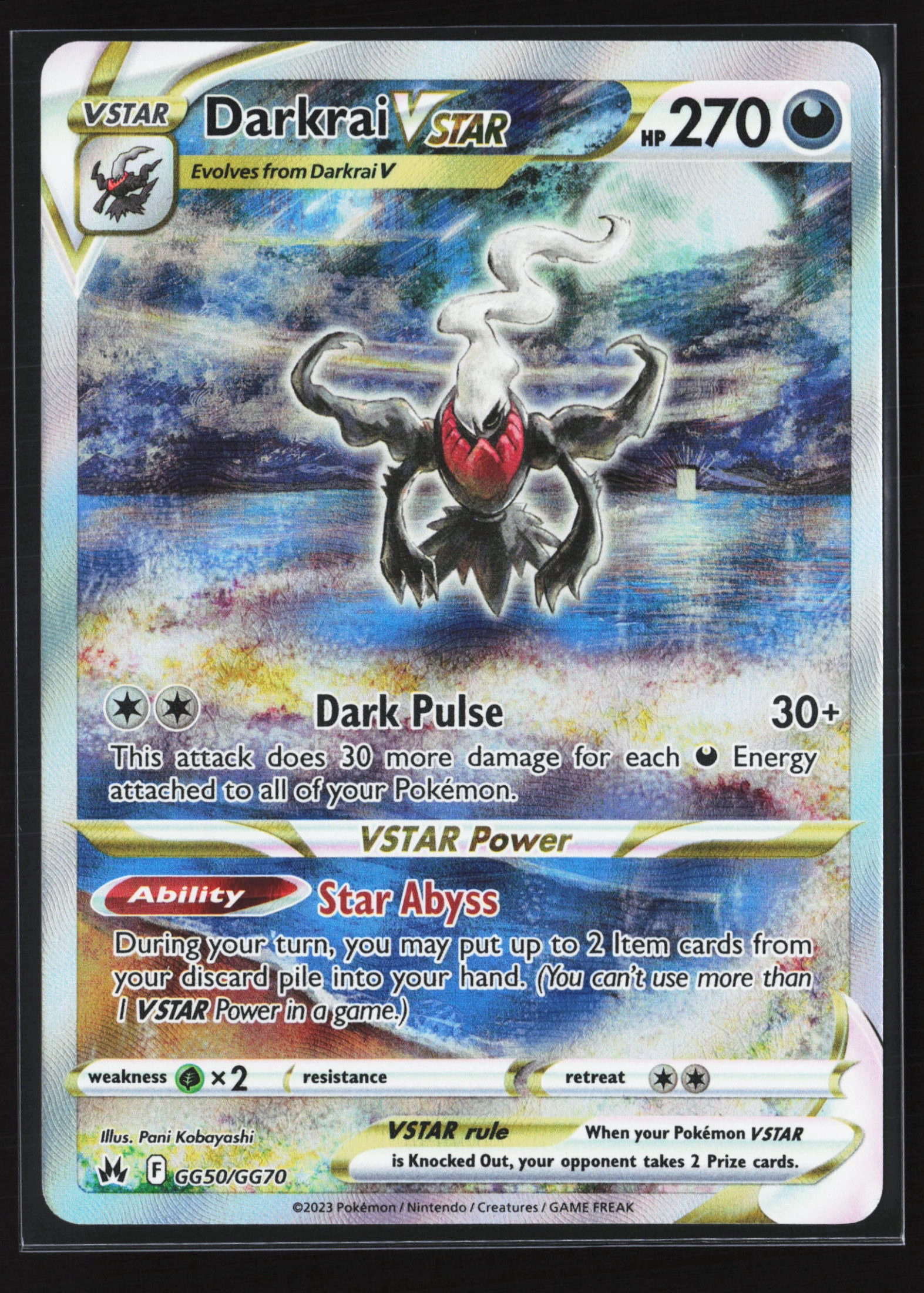 Darkrai VSTAR (CRZ GG50) — Voorkant