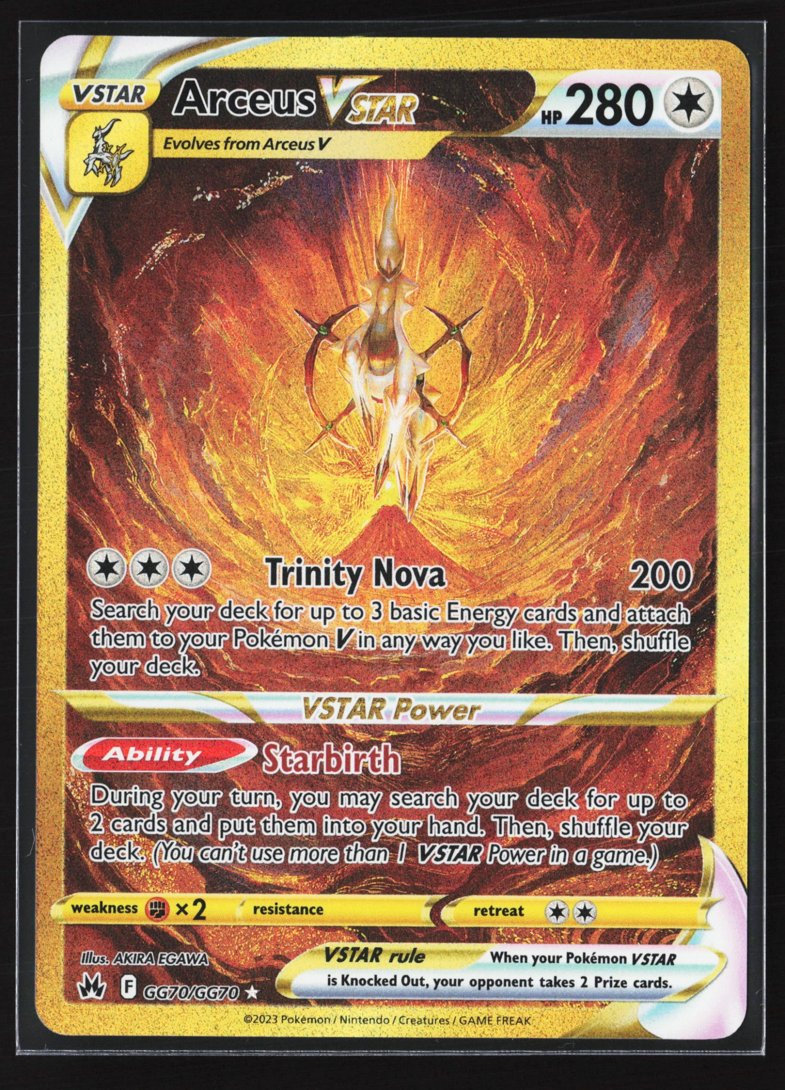 Arceus VSTAR (CRZ GG70) — Voorkant