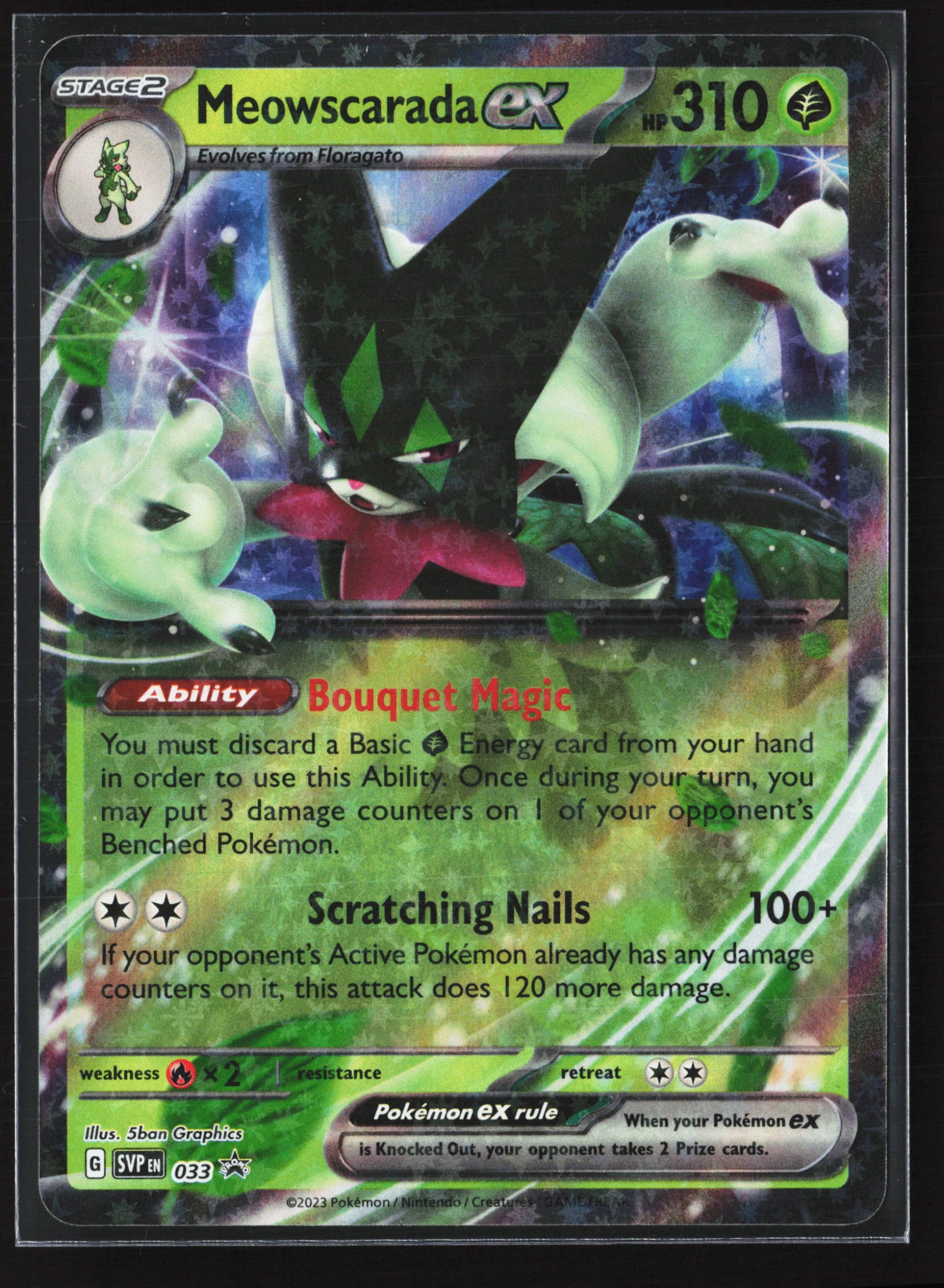Meowscarada ex (SVP 033) — Voorkant
