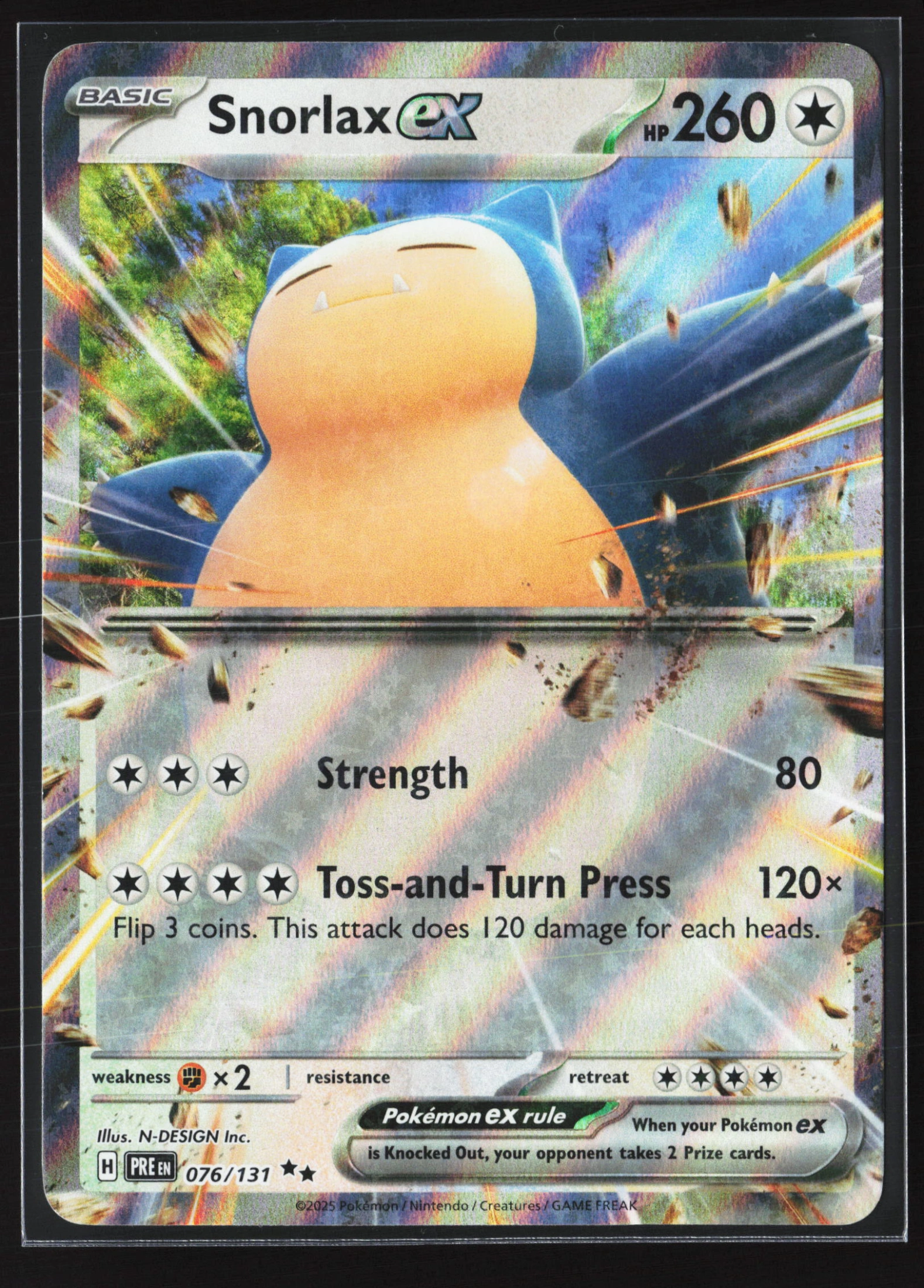 Snorlax ex (PRE 076) — Voorkant
