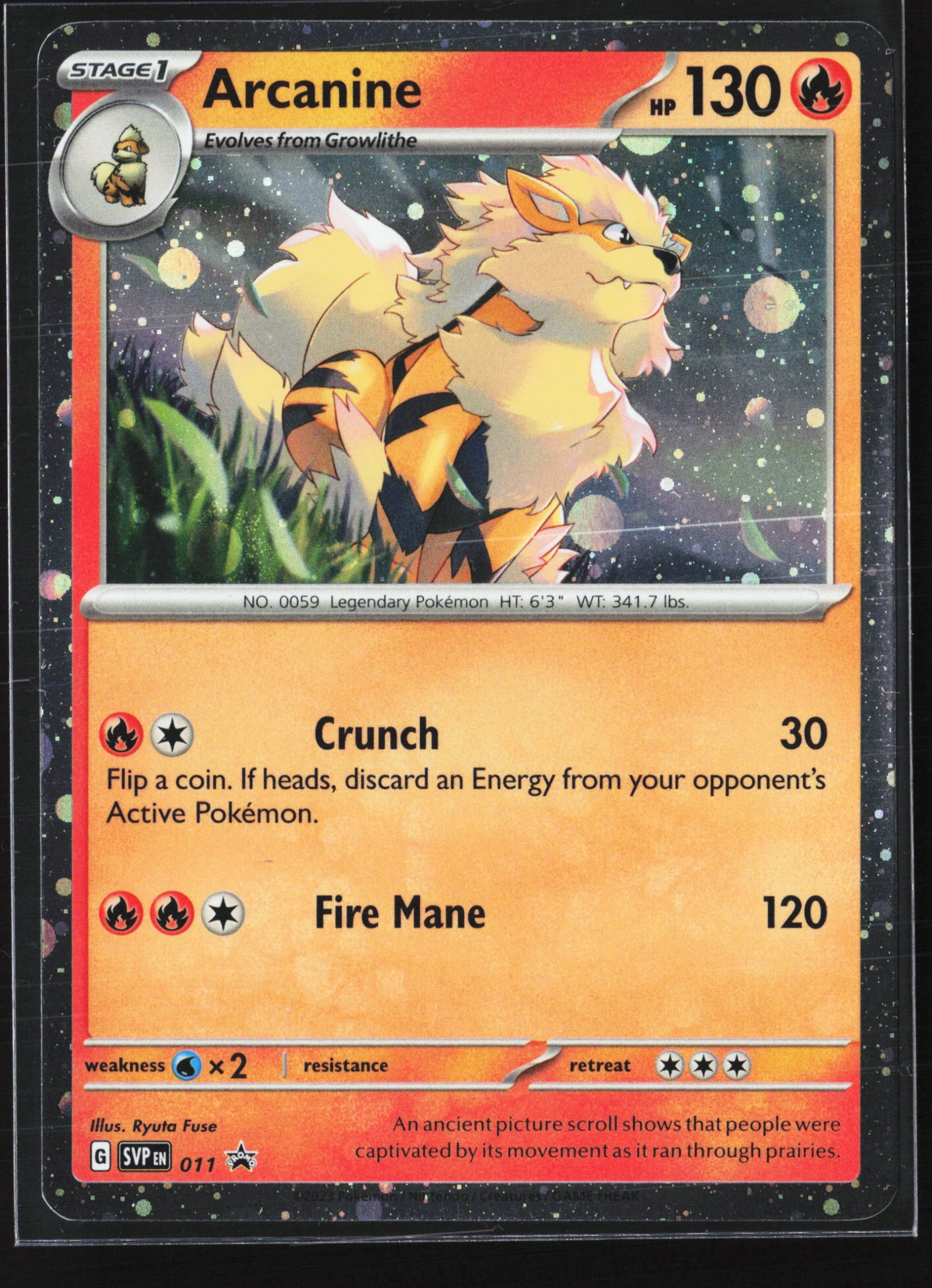 Arcanine (SVP 011) — Voorkant