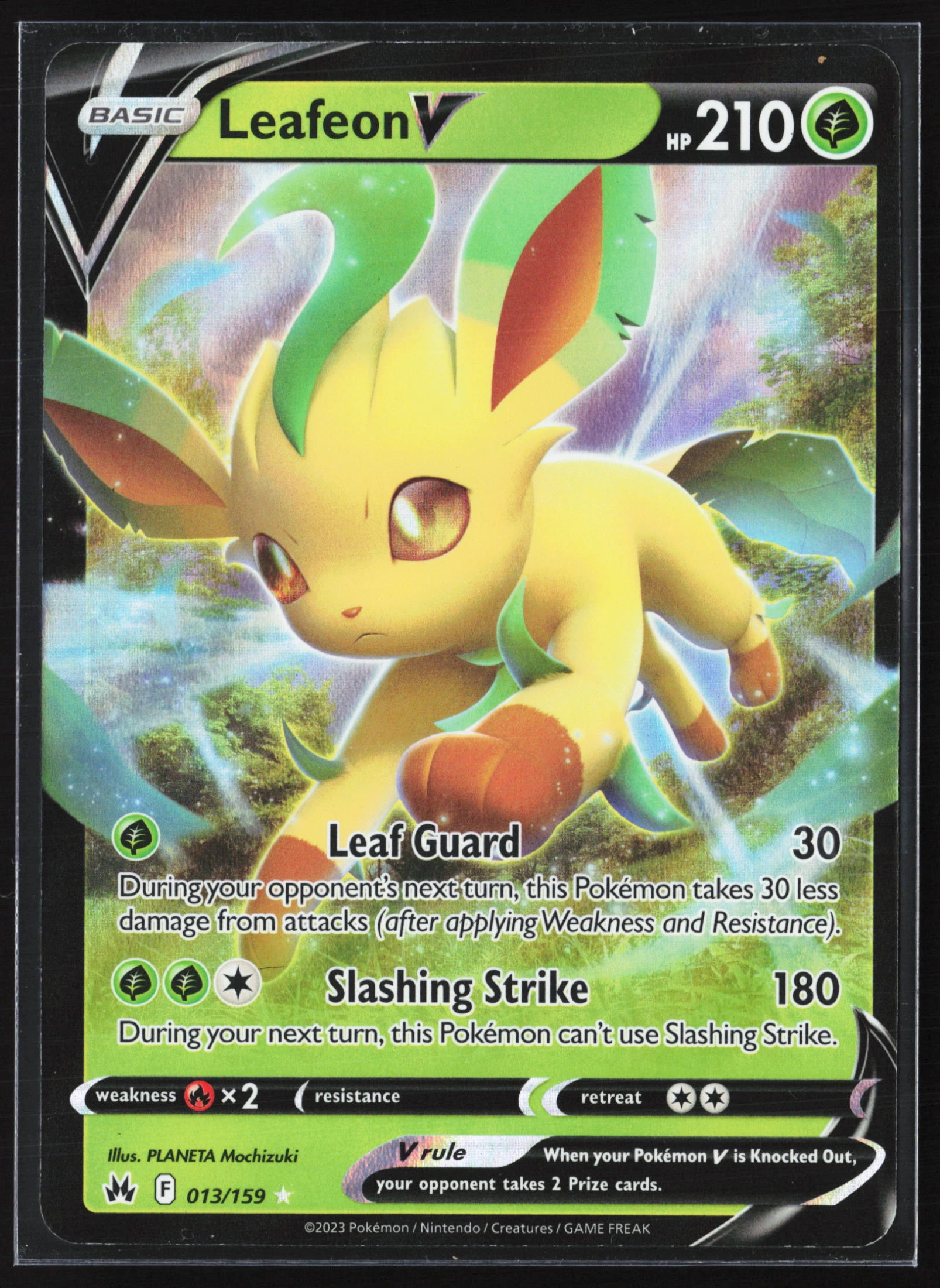 Leafeon V (CRZ 013) — Voorkant