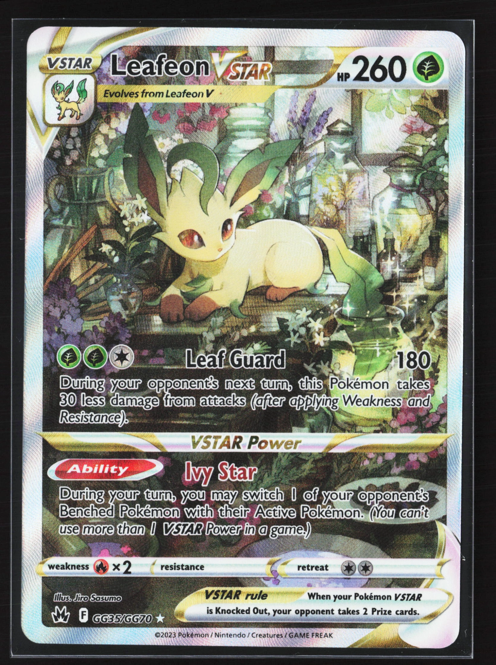Leafeon VSTAR (CRZ GG35) — Voorkant