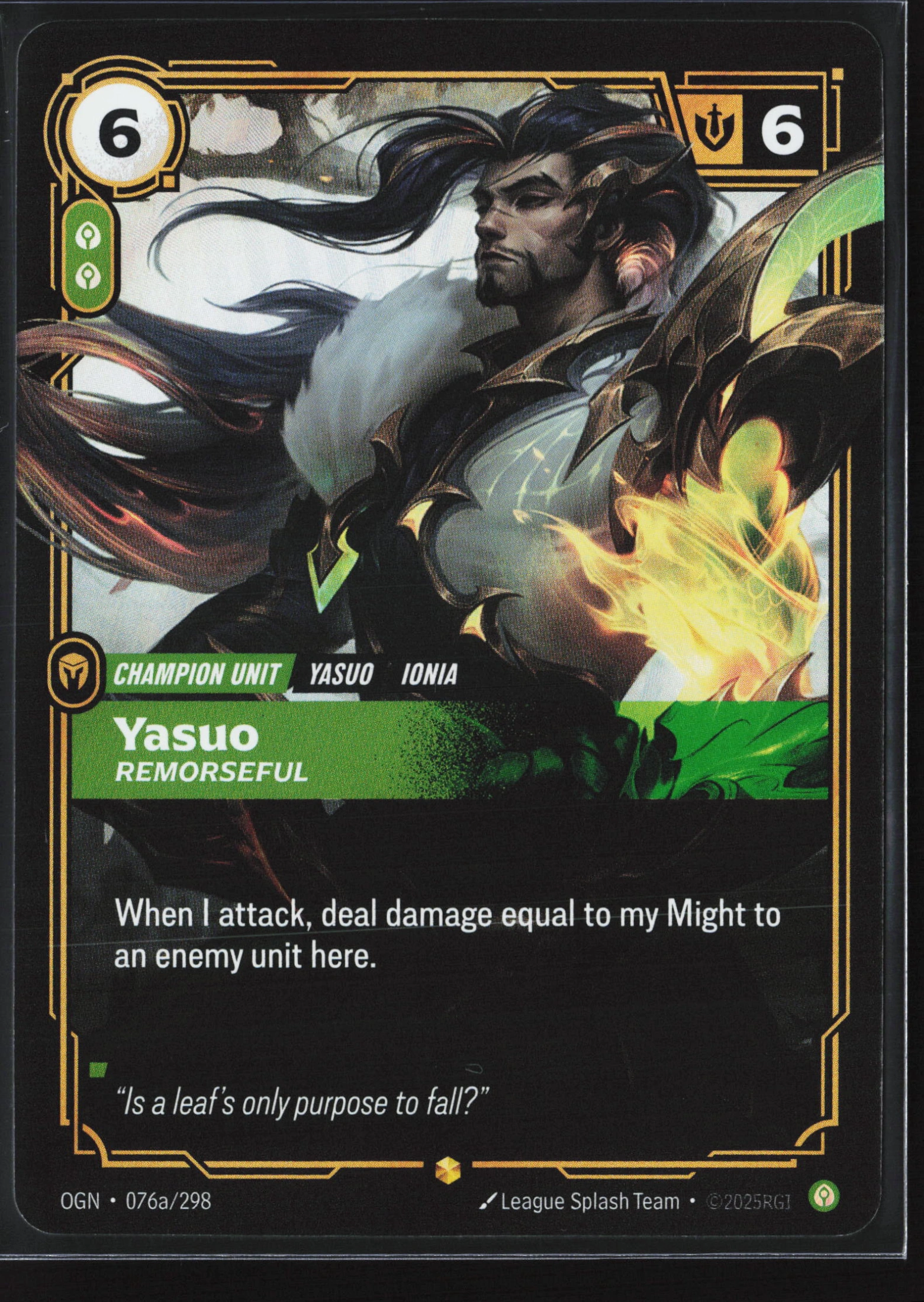 Yasuo, Remorseful (OGN 76a) — Voorkant