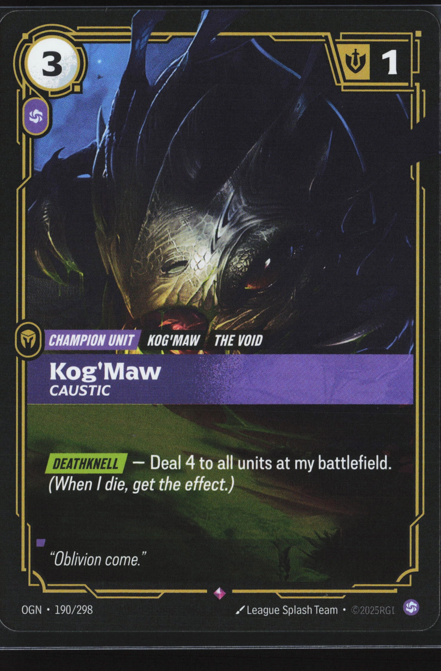 Kog'maw, Caustic (OGN 190) — Voorkant