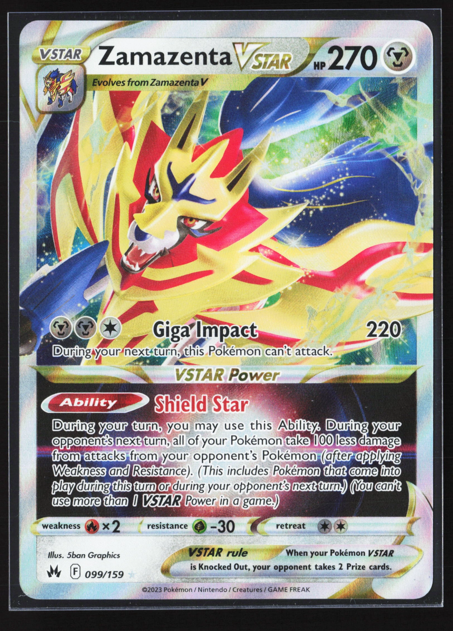 Zamazenta VSTAR (CRZ 099) — Voorkant