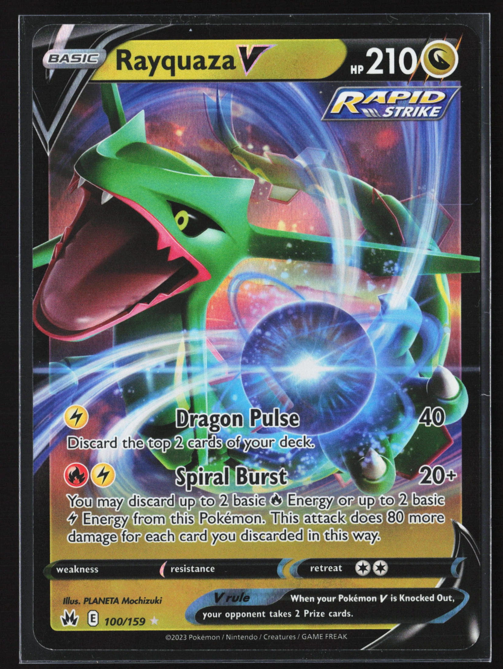 Rayquaza V (CRZ 100) — Voorkant