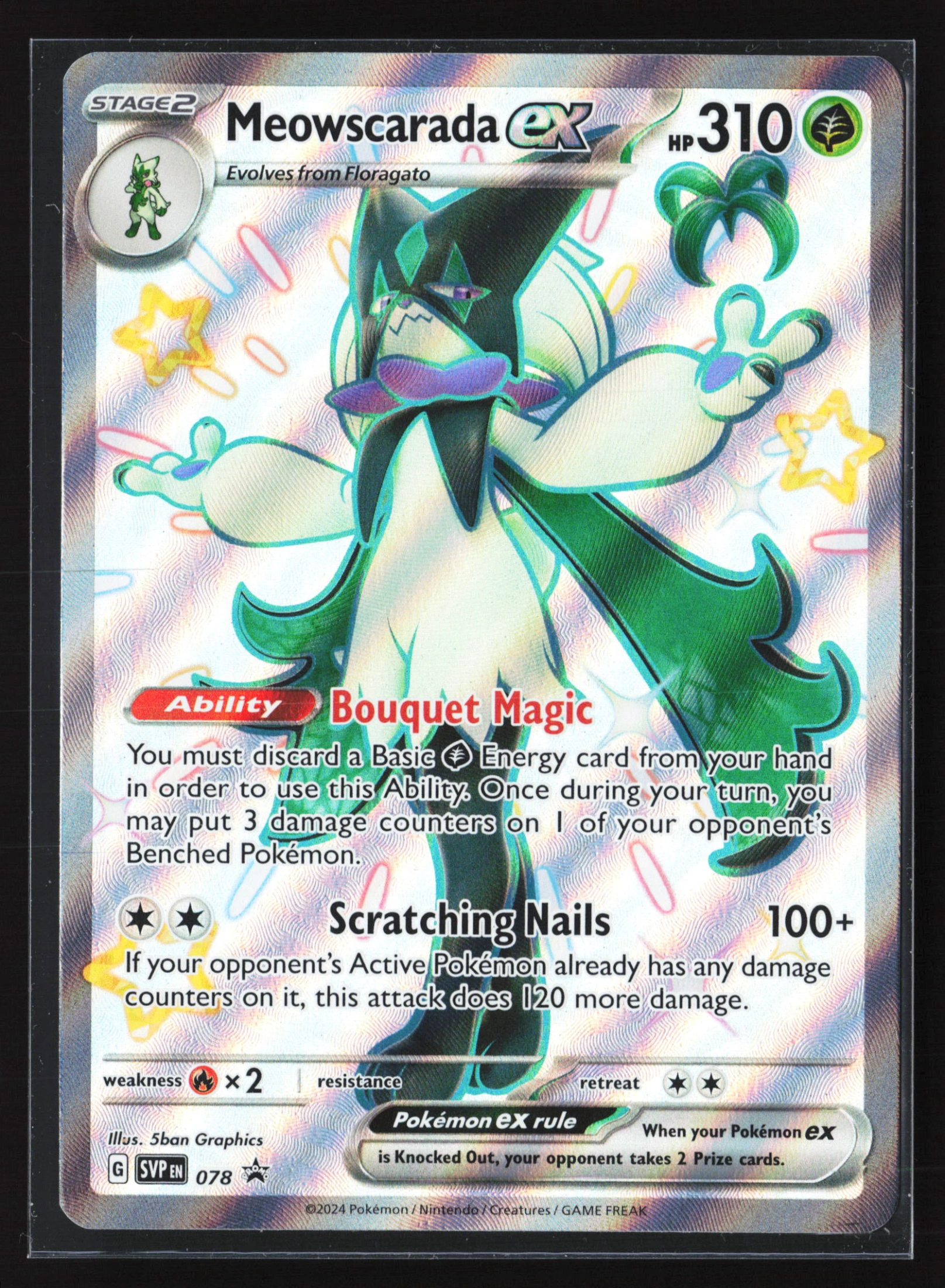 Meowscarada ex (SVP 078) — Voorkant