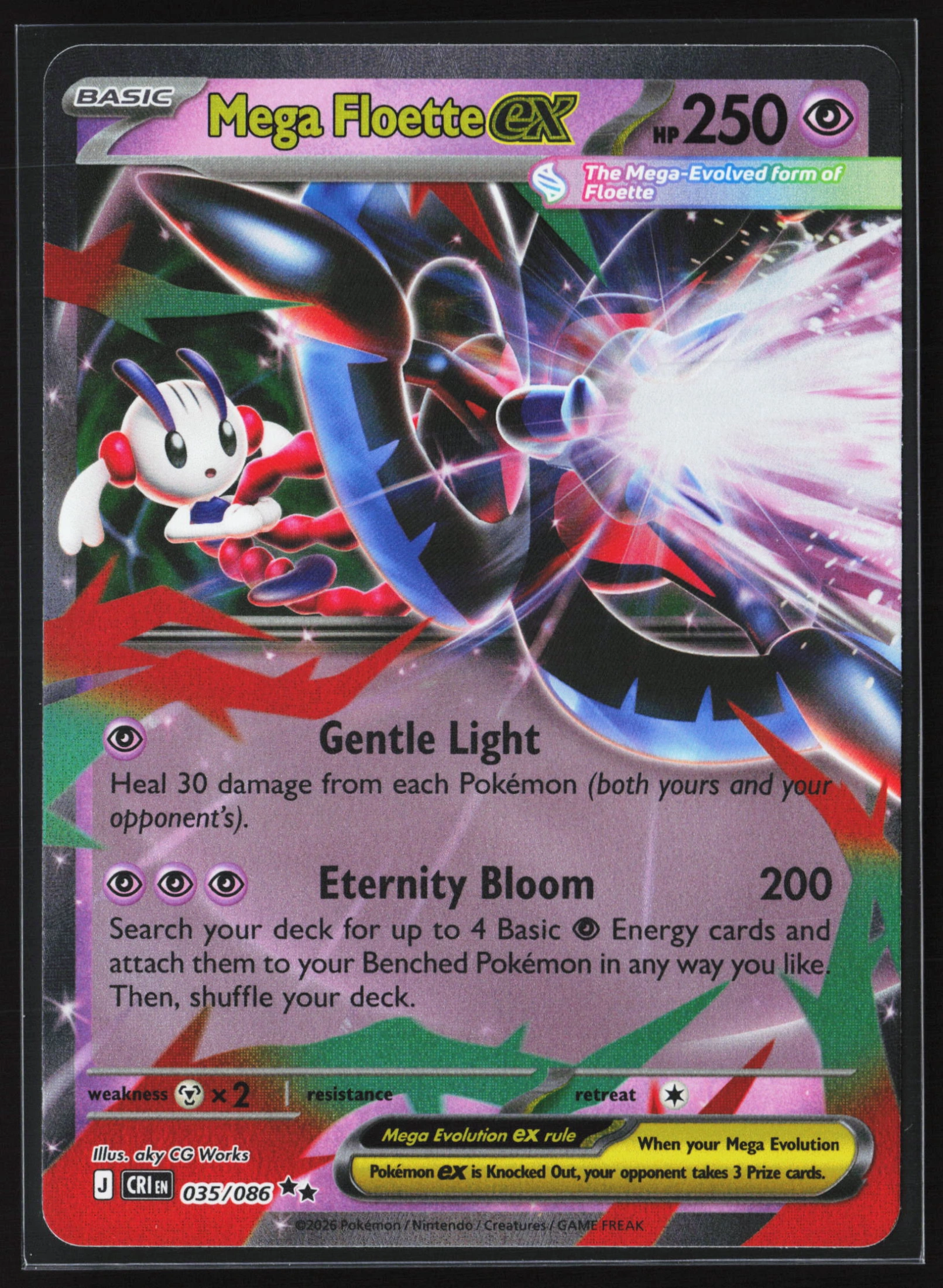 Mega Floette ex (CRI 035) — Voorkant