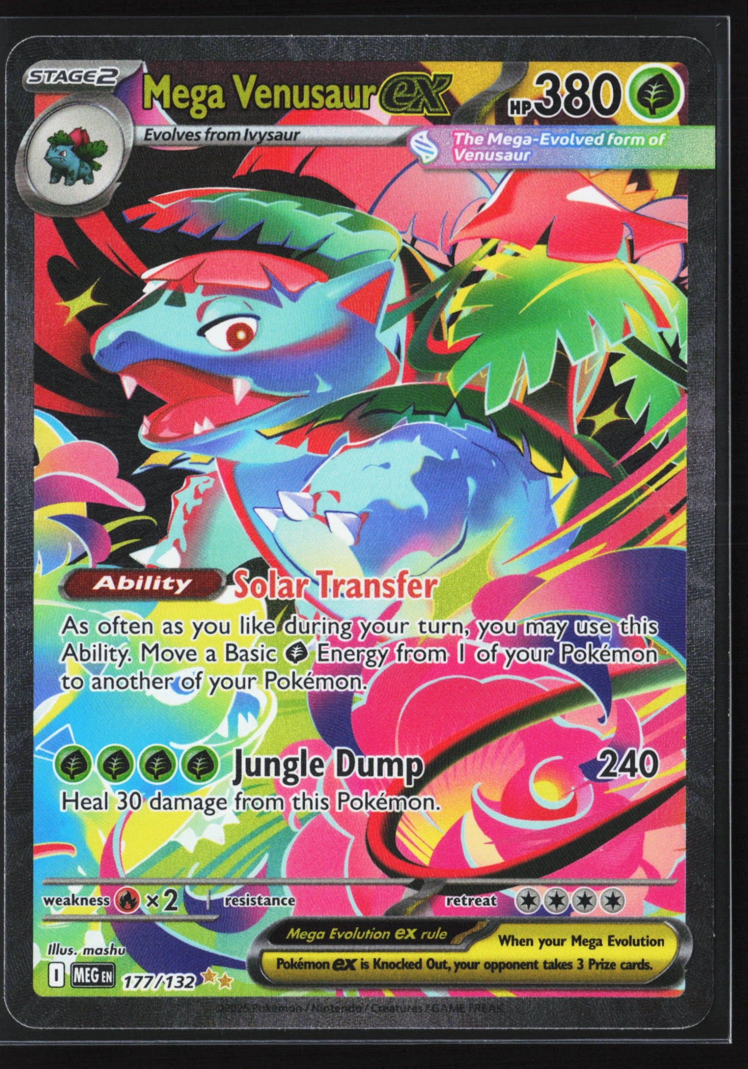 Mega Venusaur ex (MEG 177) — Voorkant