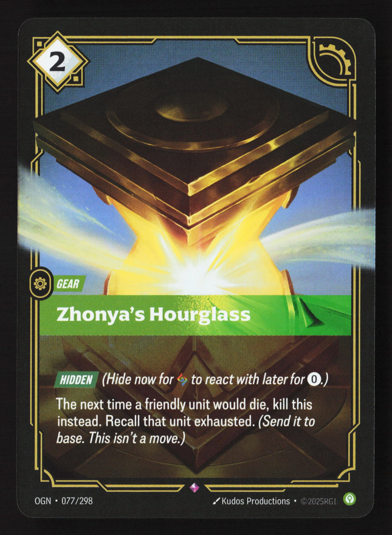 Zhonya's Hourglass (OGN 077) — Voorkant