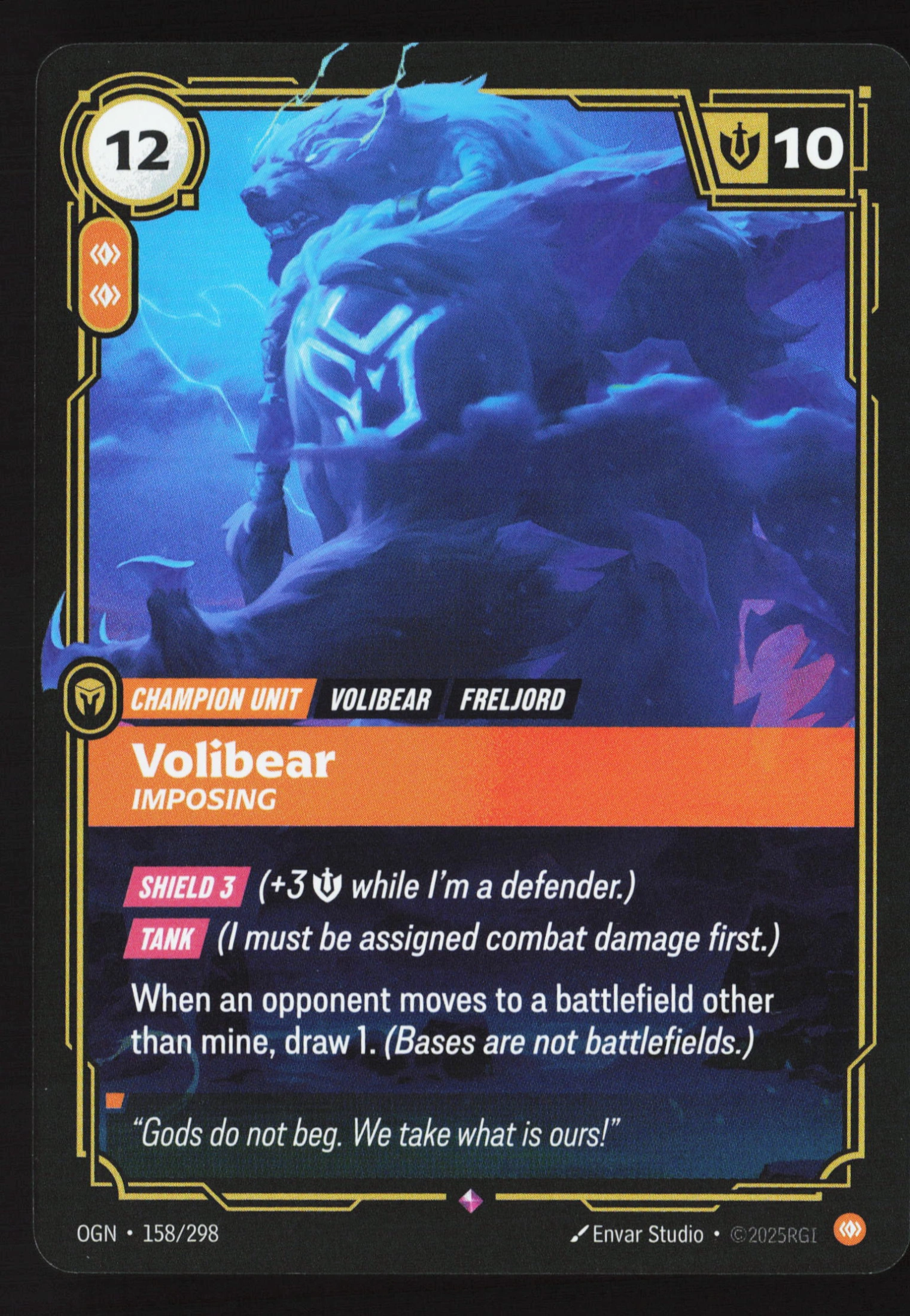 Volibear, Imposing (OGN 158) — Voorkant