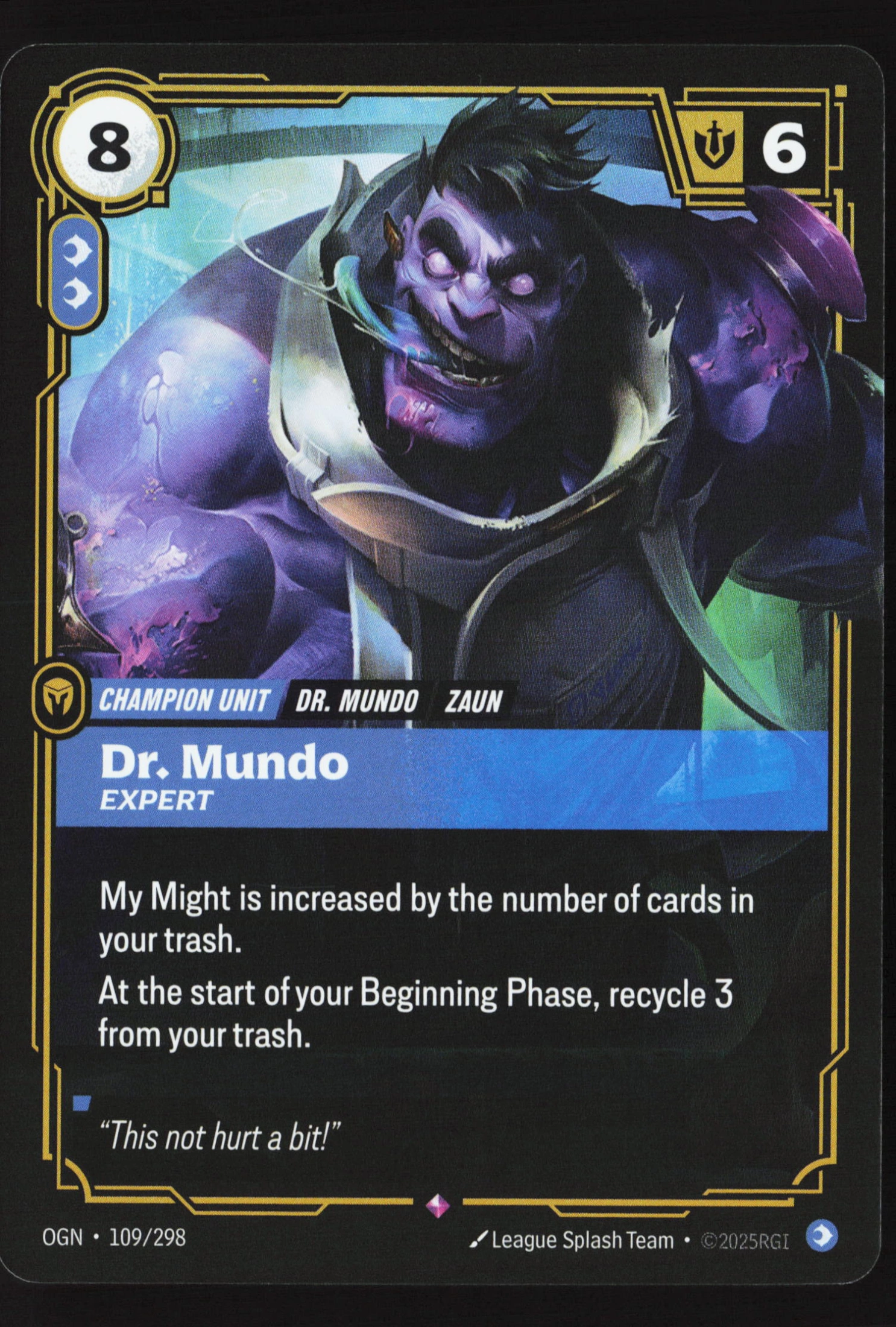 Dr. Mundo, Expert (OGN 109) — Voorkant