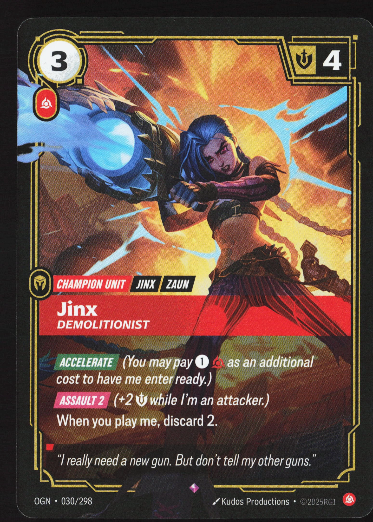 Jinx, Demolitionist (OGN 030) — Voorkant