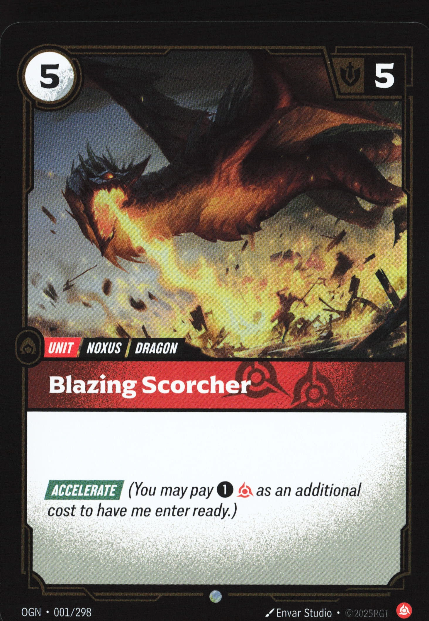 Blazing Scorcher (OGN 001) — Voorkant