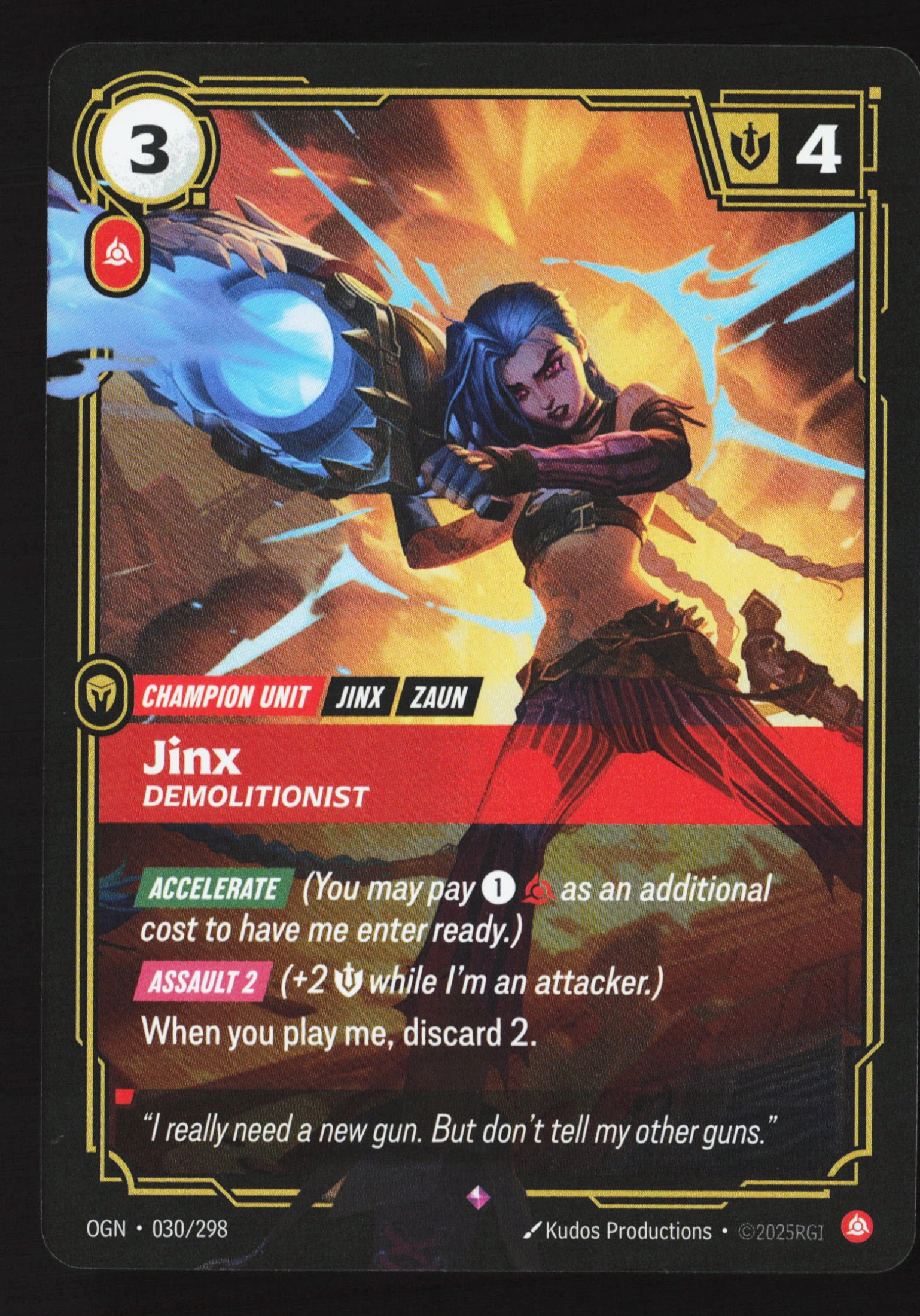 Jinx, Demolitionist (OGN 030) — Voorkant
