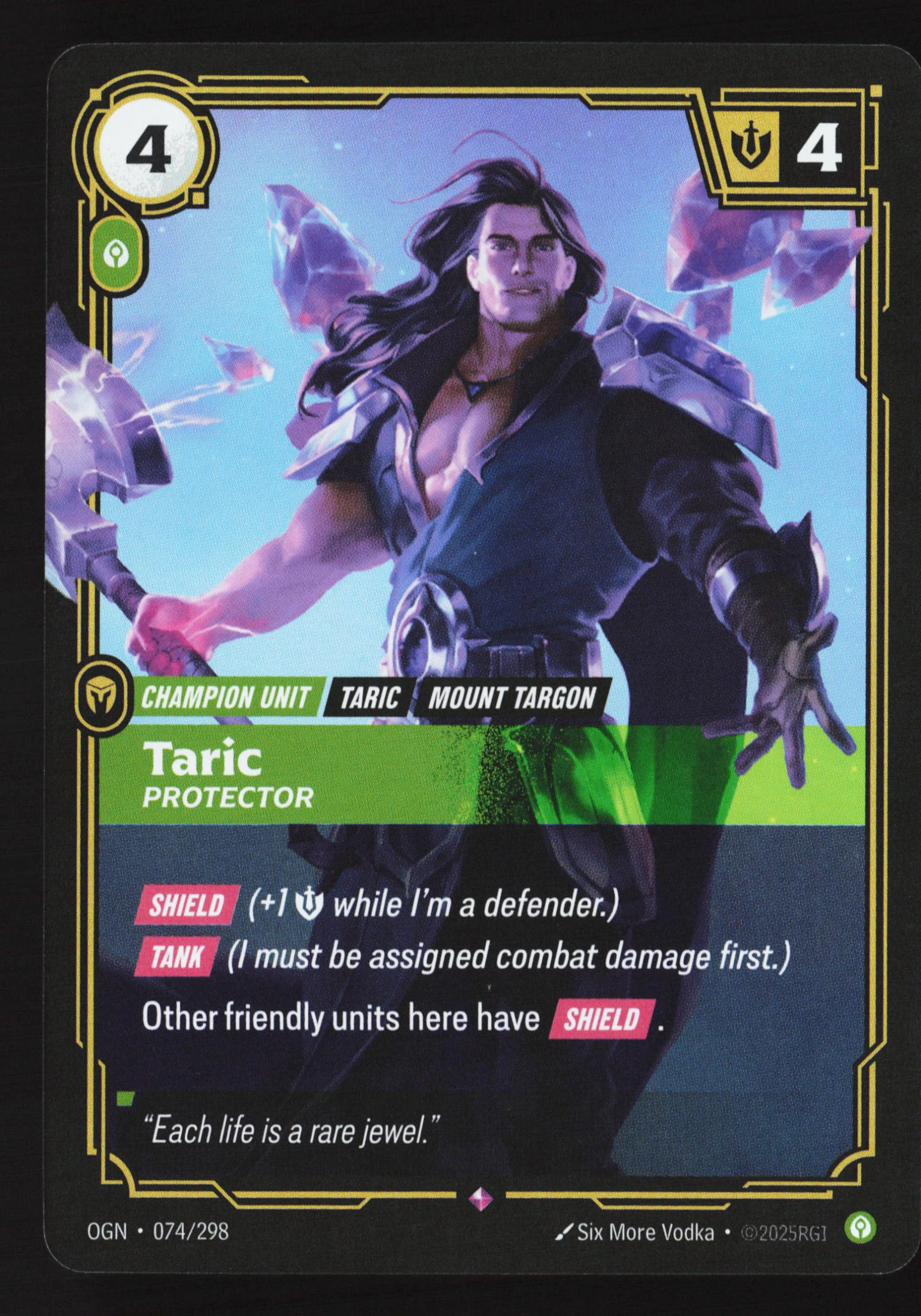 Taric, Protector (OGN 074) — Voorkant