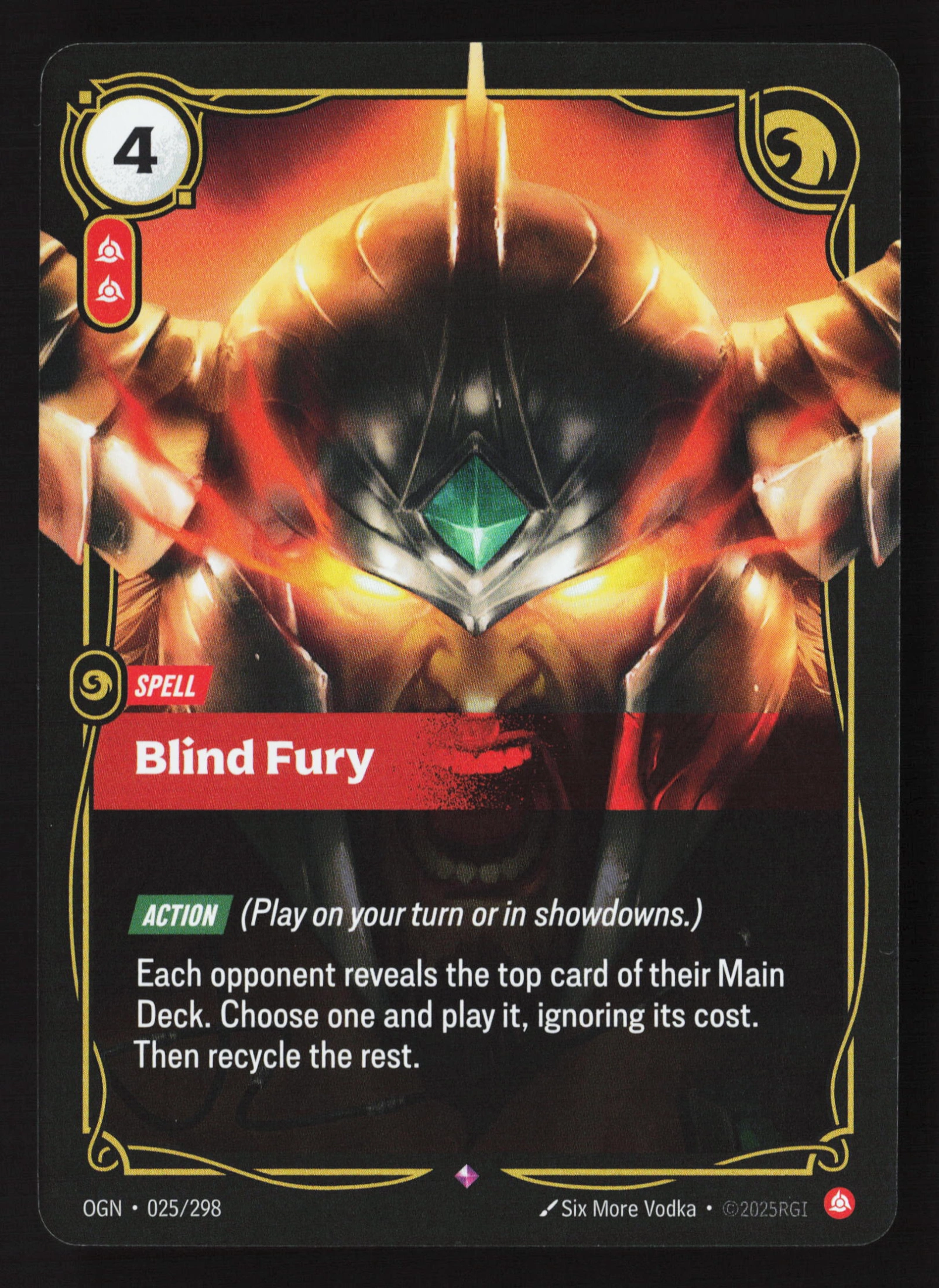 Blind Fury (OGN 025) — Voorkant