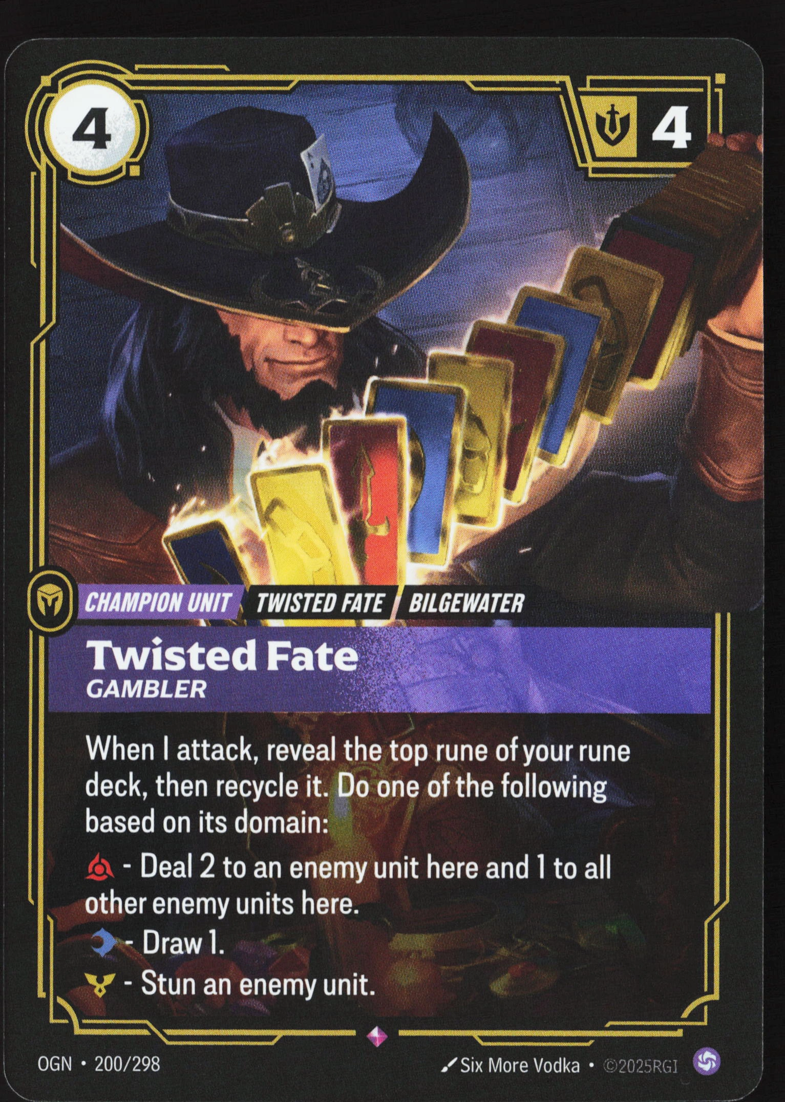 Twisted Fate, Gambler (OGN 200) — Voorkant
